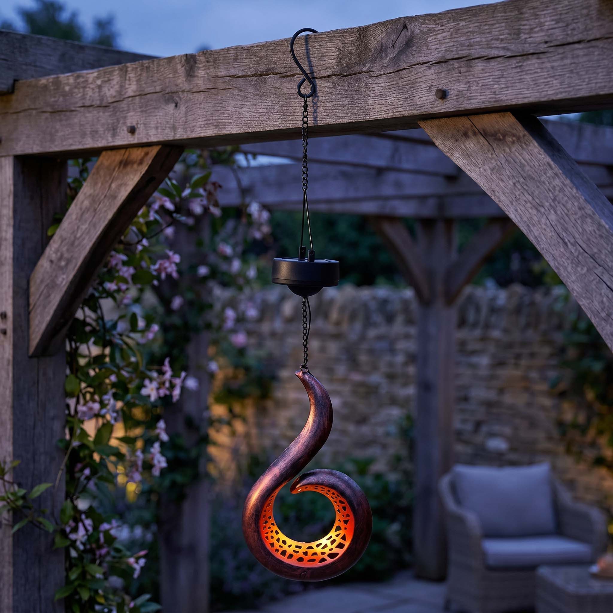 Northpoint LED Gartenleuchte Solar Gartenstecker mit LED Warmweiß Dämmerungssensor