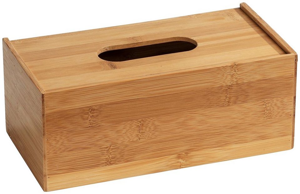 aus Für Kosmetiktuchboxen Terra (1 Papiertuchbox Bambus, handelsübliche, St), WENKO rechteckige