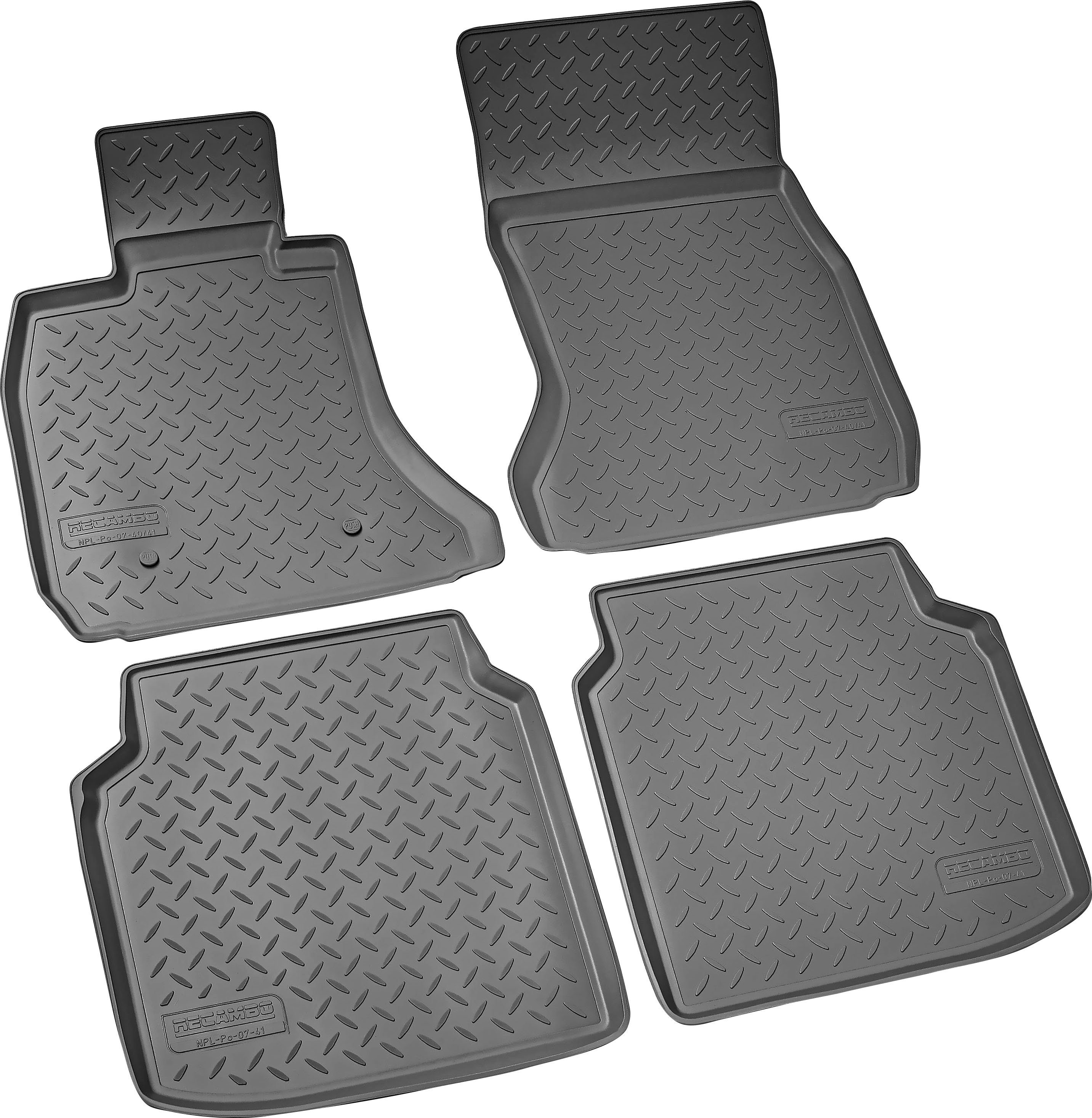 RECAMBO Passform-Fußmatten CustomComforts (4 St), für BMW 7er, F02 LANG 2008 - 2015, perfekte Passform