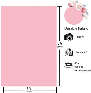 Cbei Fotohintergrund Fotohintergrund Fotostudio Hintergrundstoff 2.55x2m Rosa, Hintergrund für Produkt Porträt Video Fotografie mit 4 Nägeln