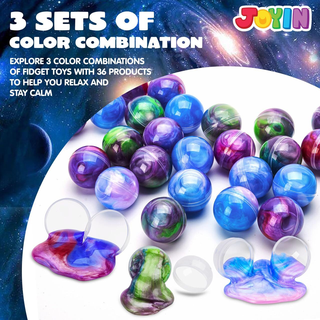 JOYIN Knete JOYIN 24 Pack Slime Kit(Rosa), Galaxy Slime Ball Slime Set