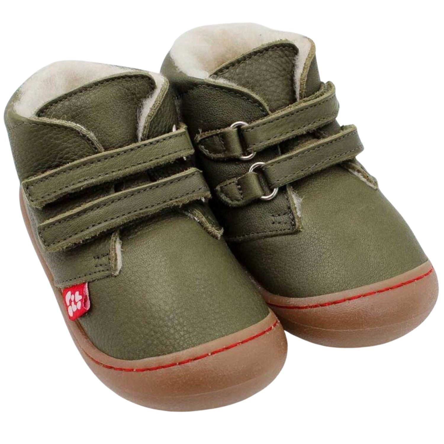 POLOLO Kinderschuhe Nino, mit Wollfutter, Kinder Lauflernschuh mit flexibler Sohle