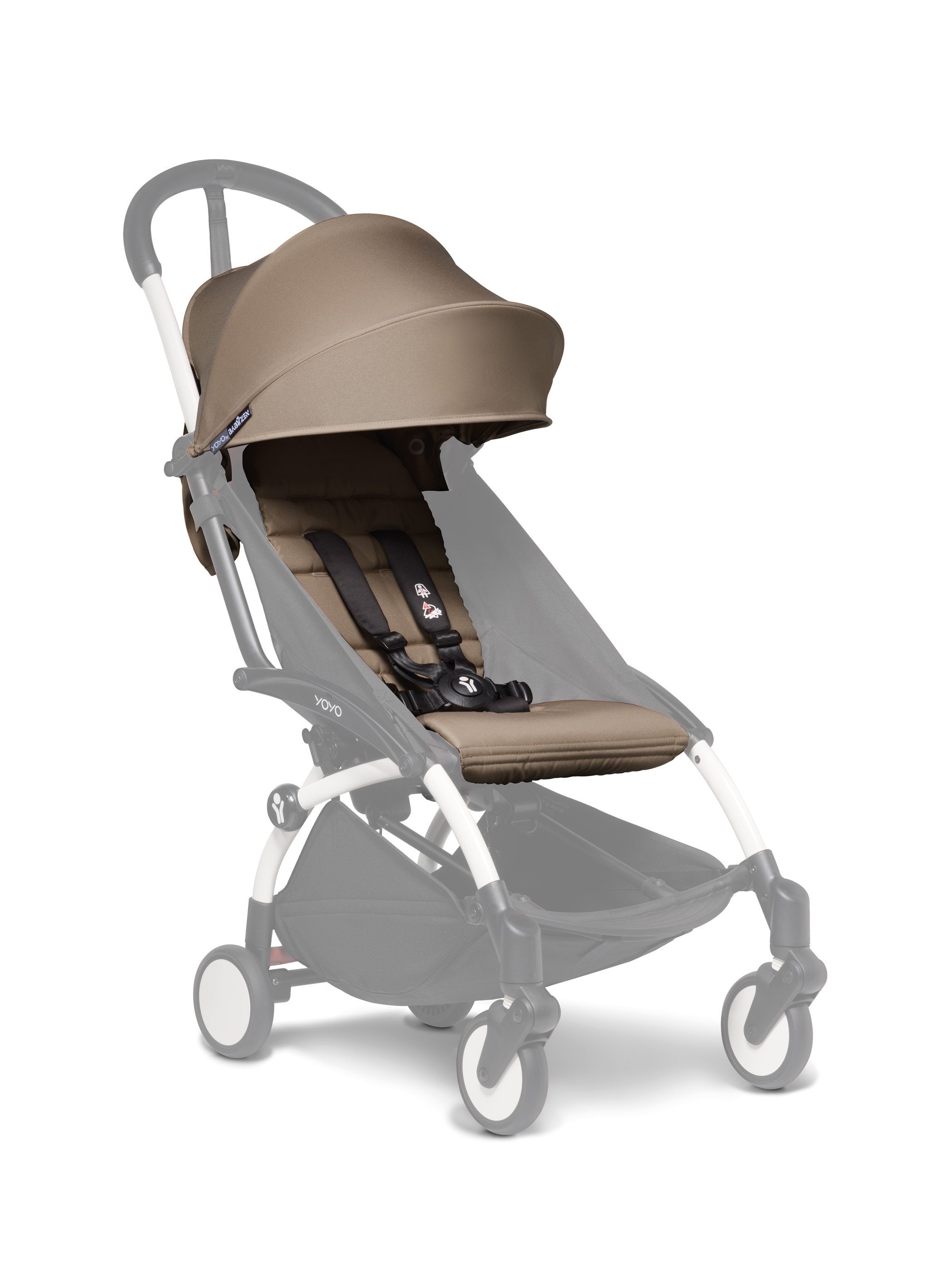 BABYZEN Kinderwagenaufsatz YOYO 6+ Textilset das Taupe passend Gestell YOYO2 für