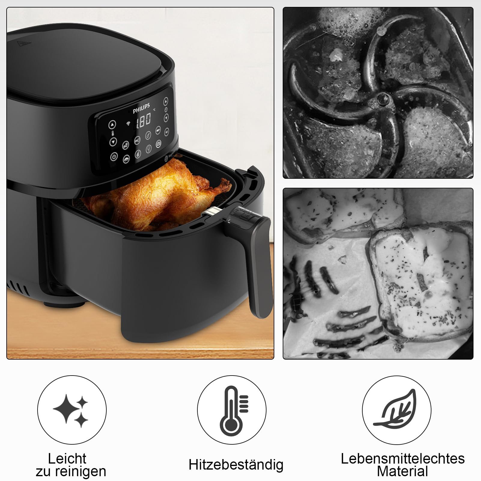 Youyijia Backform 4 stk Silikon Backform Für Airfryer Silikonbackformen – Bild 4 von 5