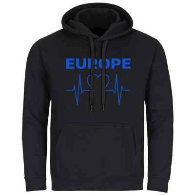 multifanshop Kapuzensweatshirt Europe - Herzschlag - Pullover