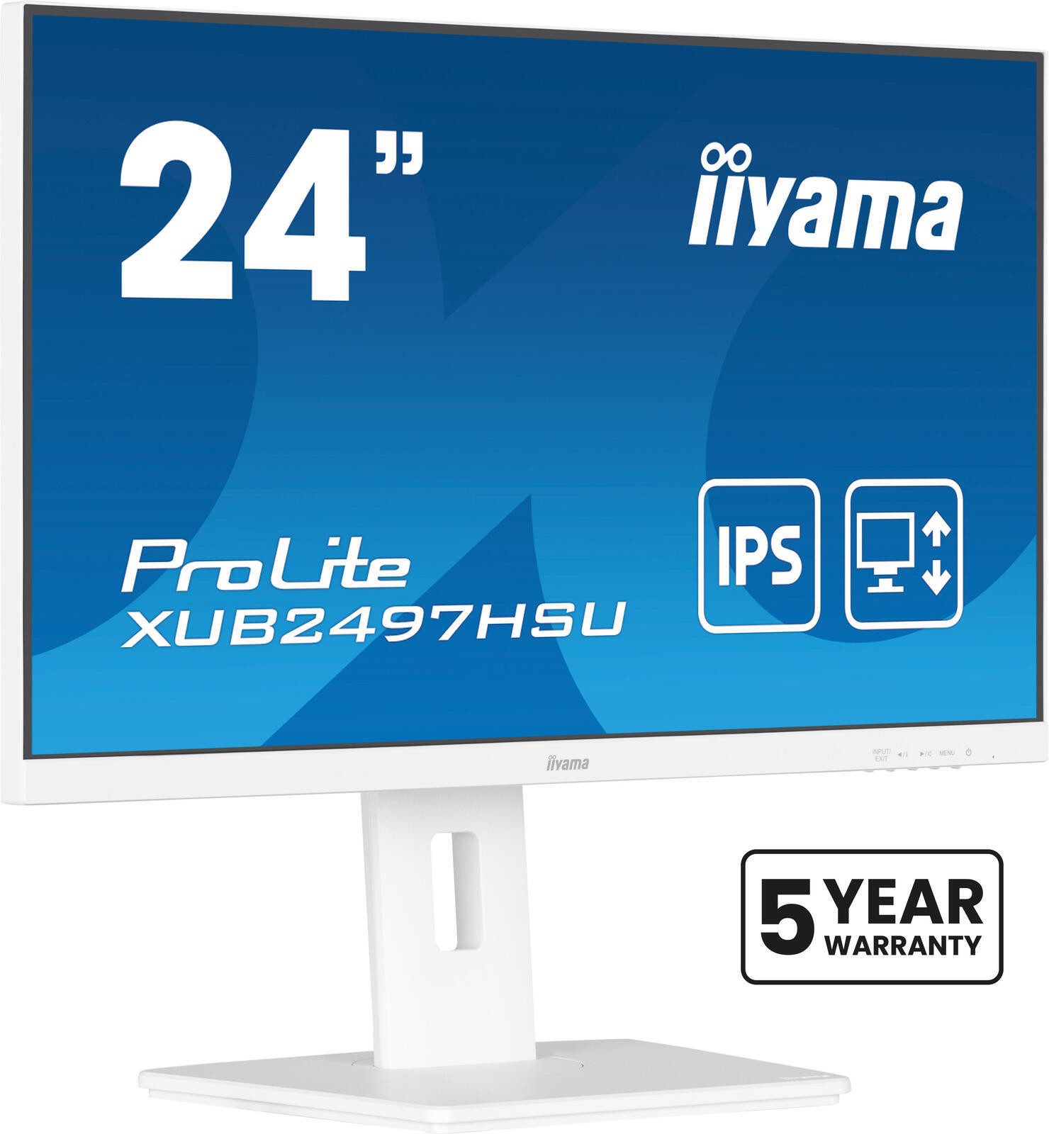 Iiyama XUB2497HSU-W2 Gaming-LED-Monitor (1920 x 1080, 1 ms Reaktionszeit, 100 Hz, IPS Panel)