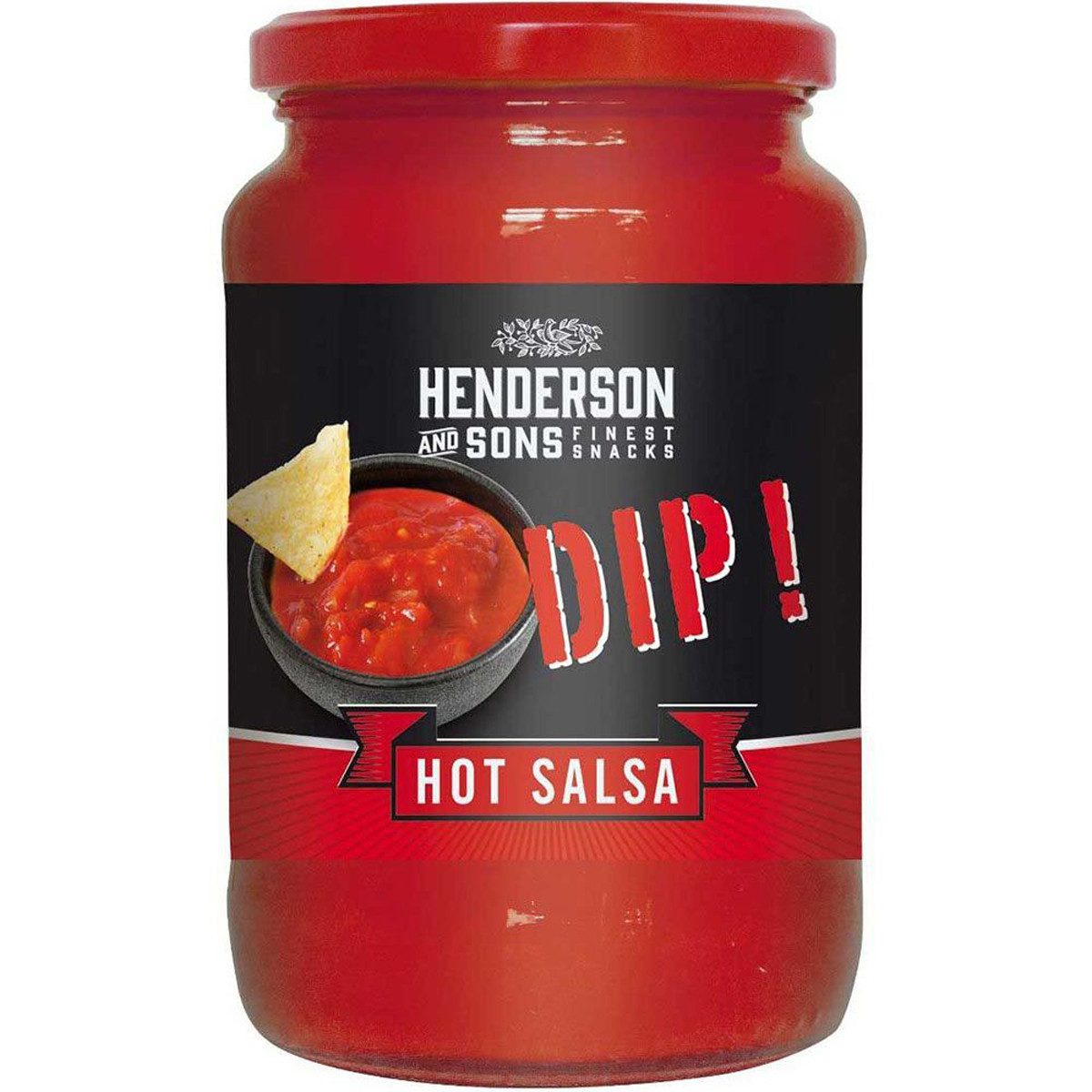 HENDERSON & SONS Dip, Henderson and Sons Hot Salsa Dip würzig scharf im XXL Format 1050g