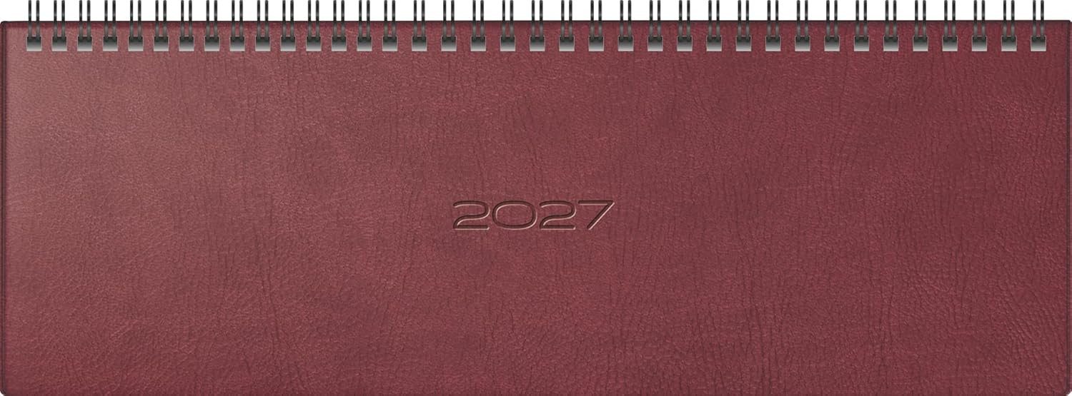 Querkalender rido/idé Querterminbuch septant 2027 Kunstleder, braun