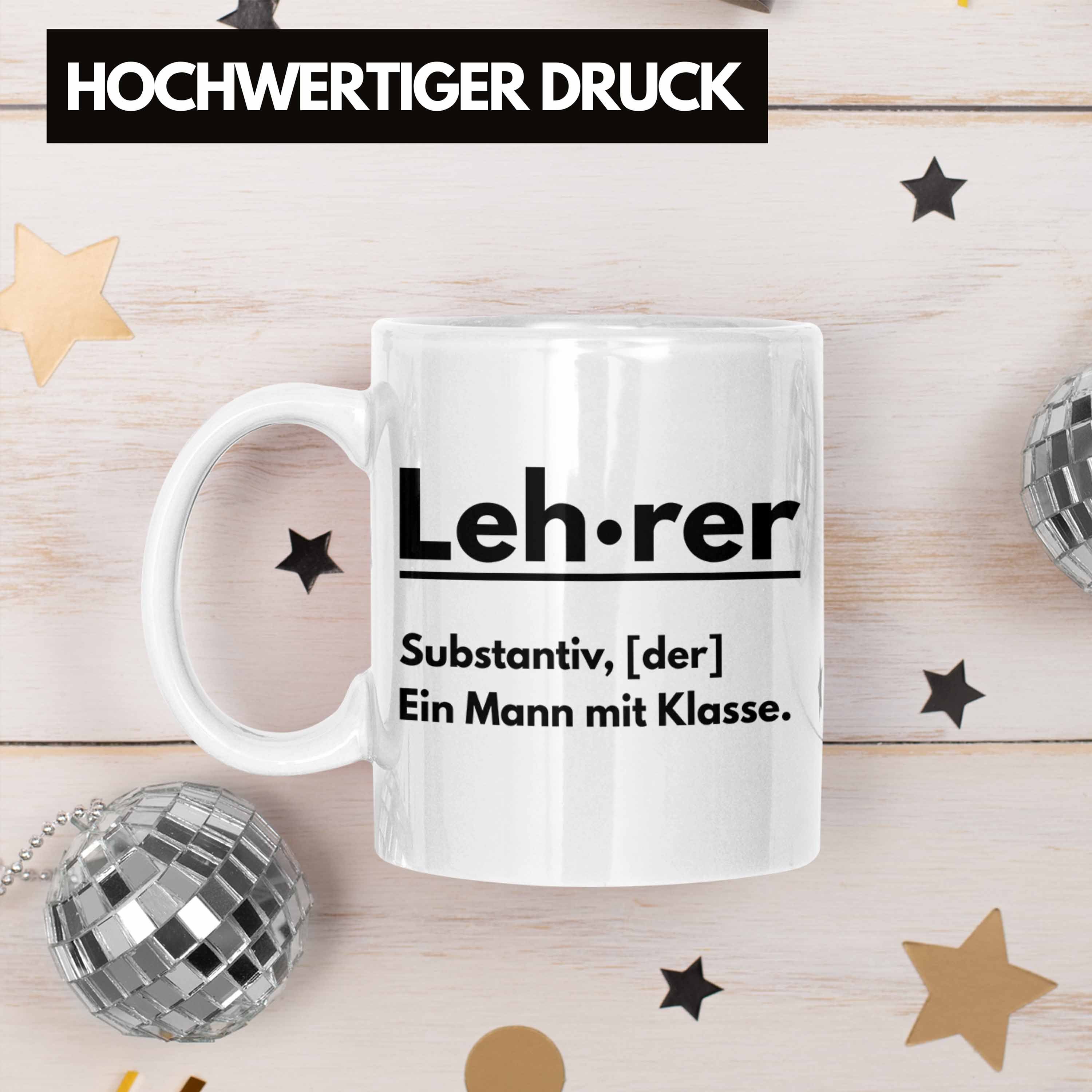 Trendation Tasse Trendation Tasse Klasse Abschiedsgeschenk Lehrer Weiss Geschenkidee - Mann Lustig Geschenk Mit Klassenlehrer Abschied Ein