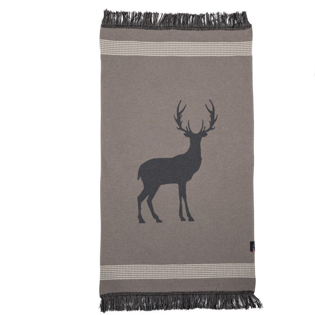 Teppich »David Fussenegger Teppich Goliath 'Hirsch' 70 x 120 cm Rauch