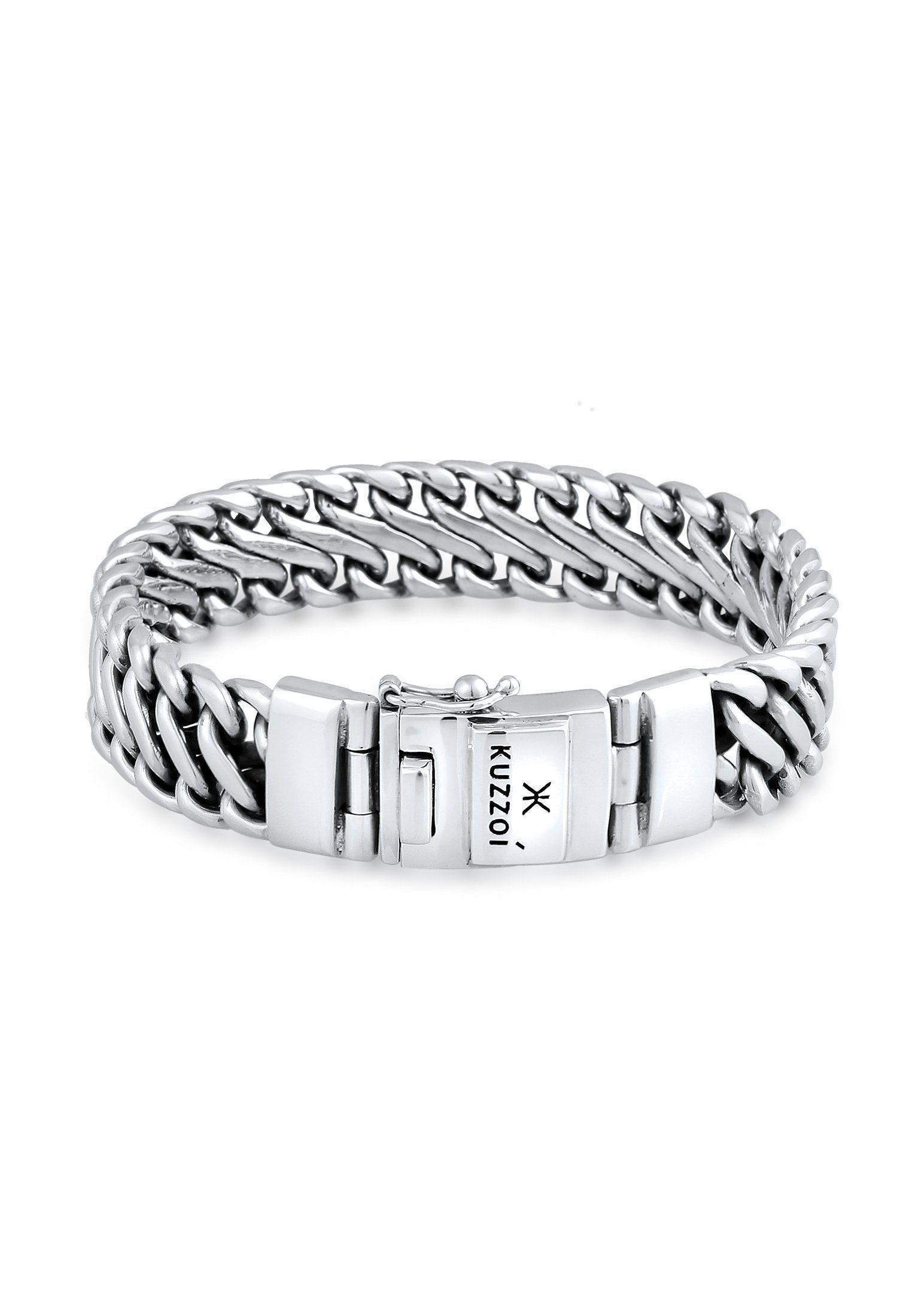 Kuzzoi Silberarmband Herren Panzer Glieder Trend Fein 925 Silber