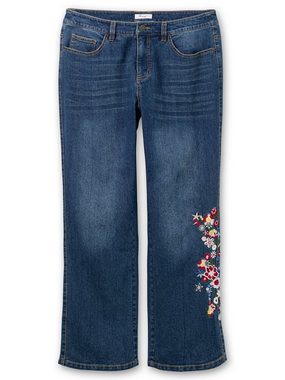 sheego by Joe Browns Bootcut-Jeans Große Größen mit Blumenstickerei seitlich am Bein