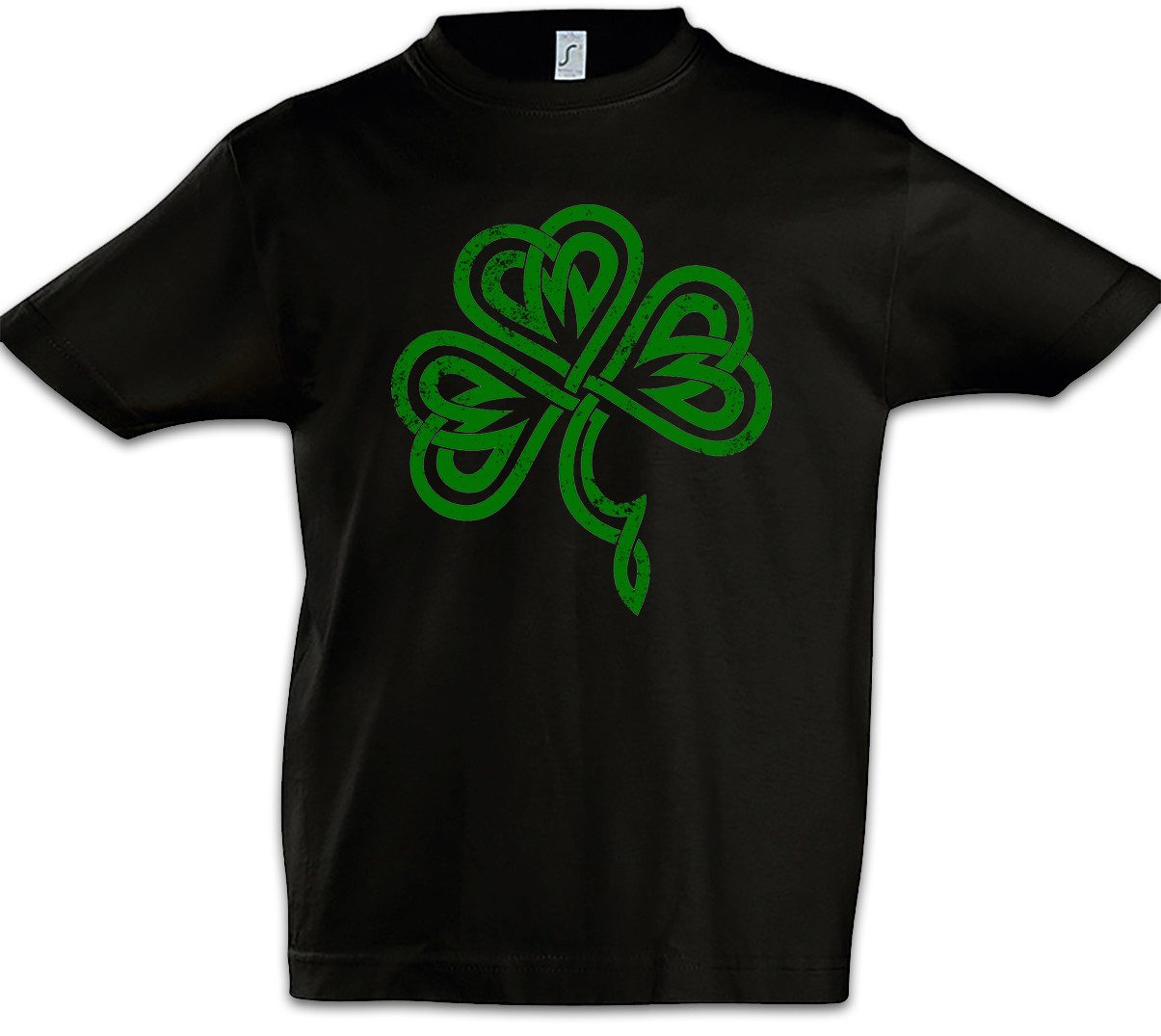 Print-Shirt Shamrock Irish Knot III Kinder T-Shirt Cloverleaf Irland Ireland