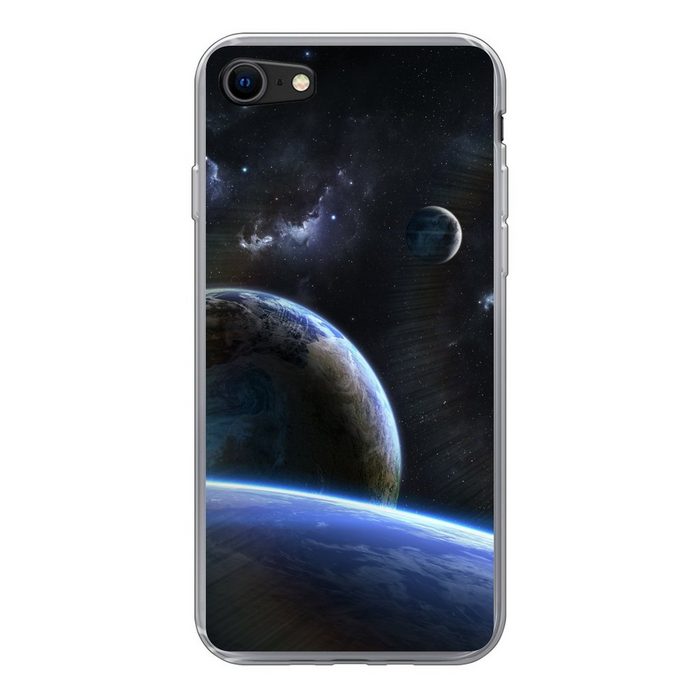 MuchoWow Handyhülle Sternplaneten Handyhülle Apple iPhone 8 Smartphone-Bumper Print Handy Schutzhülle