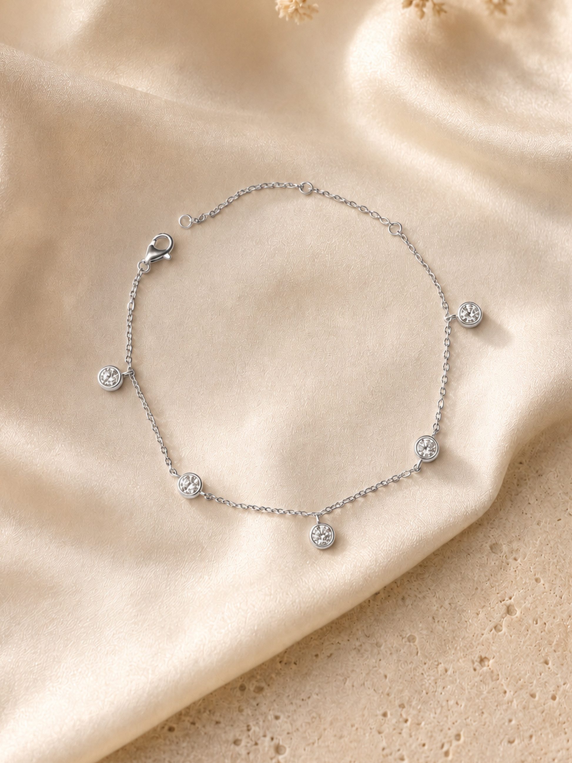 Staufergold Tennisarmband Tennis-Armband „Fine Line“ Silber, hypoallergen und wasserfest