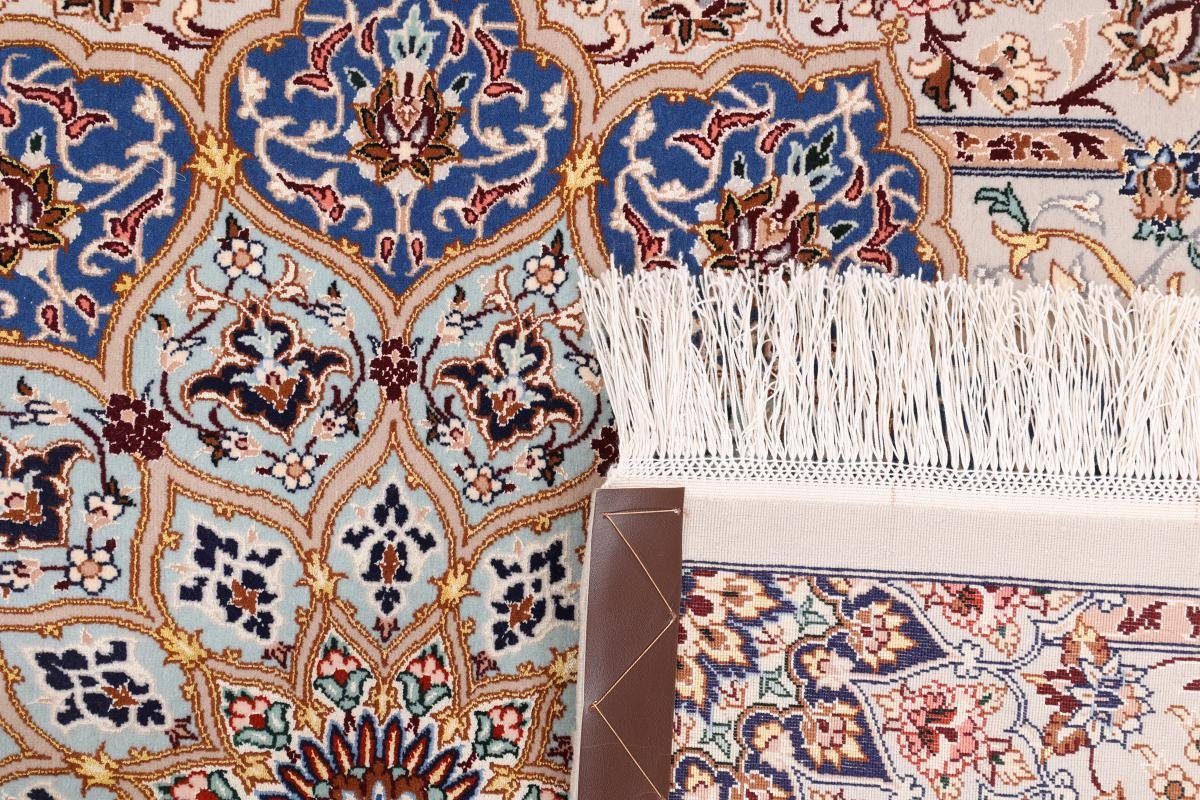 Orientteppich Isfahan Seidenkette 82x128 Handgeknüpfter Nain Orientteppich, rechteckig, Trading, mm 6 Höhe