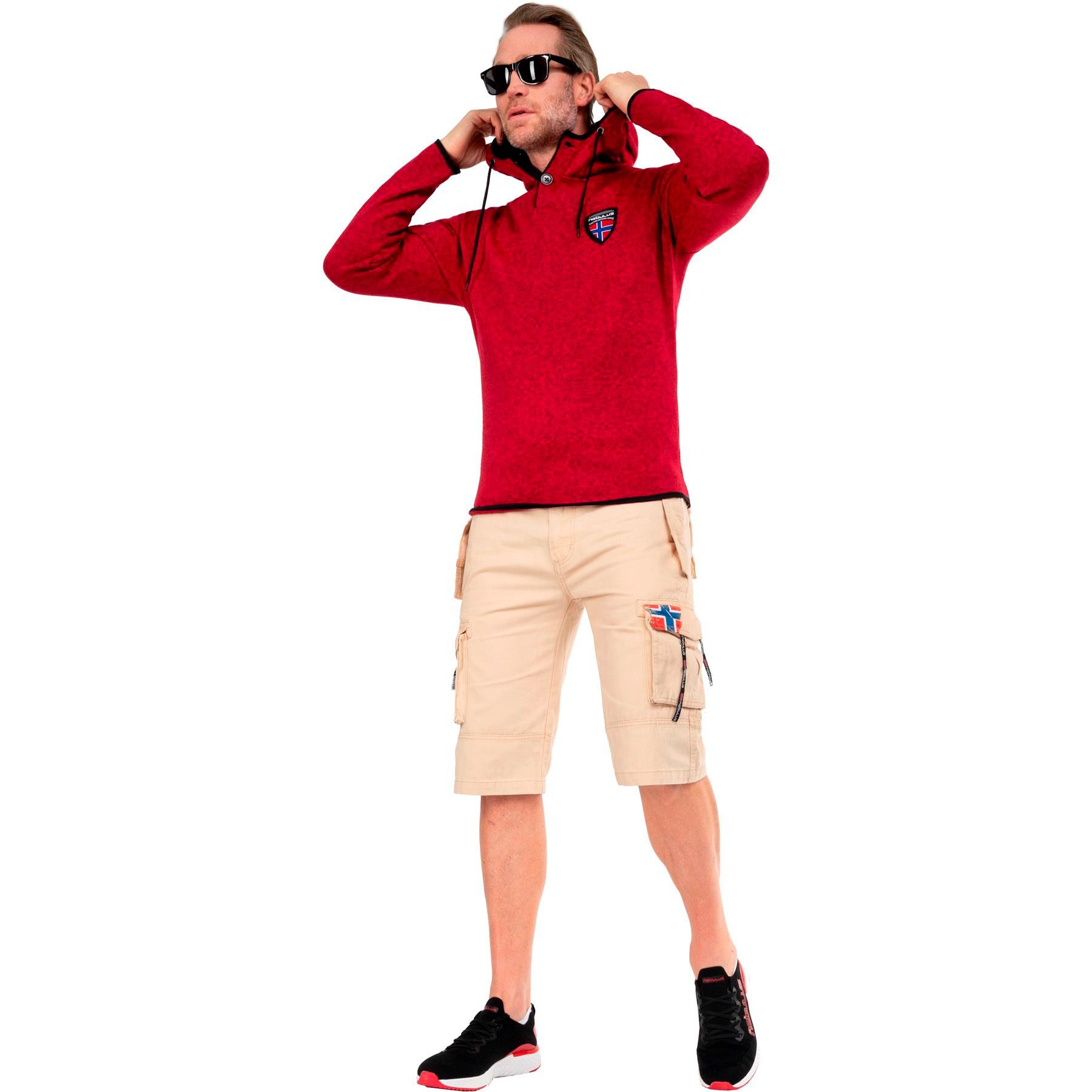 Nebulus Hoodie STITCH, P5050 - Herren, rot, S