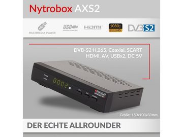 RED OPTICUM RED OPTICUM DVB-S HDTV Receiver NYTROBOX AXS2, mit Satellitenreceiver