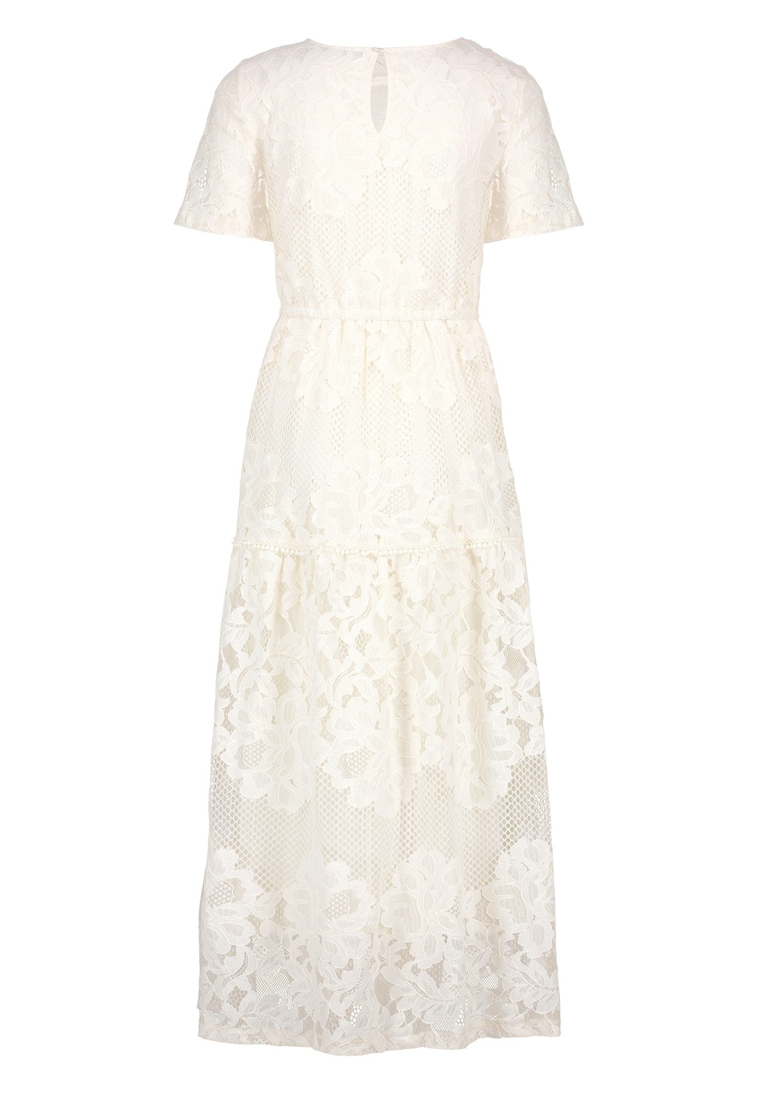 Zero Maxikleid Damen kurzarm Spitze