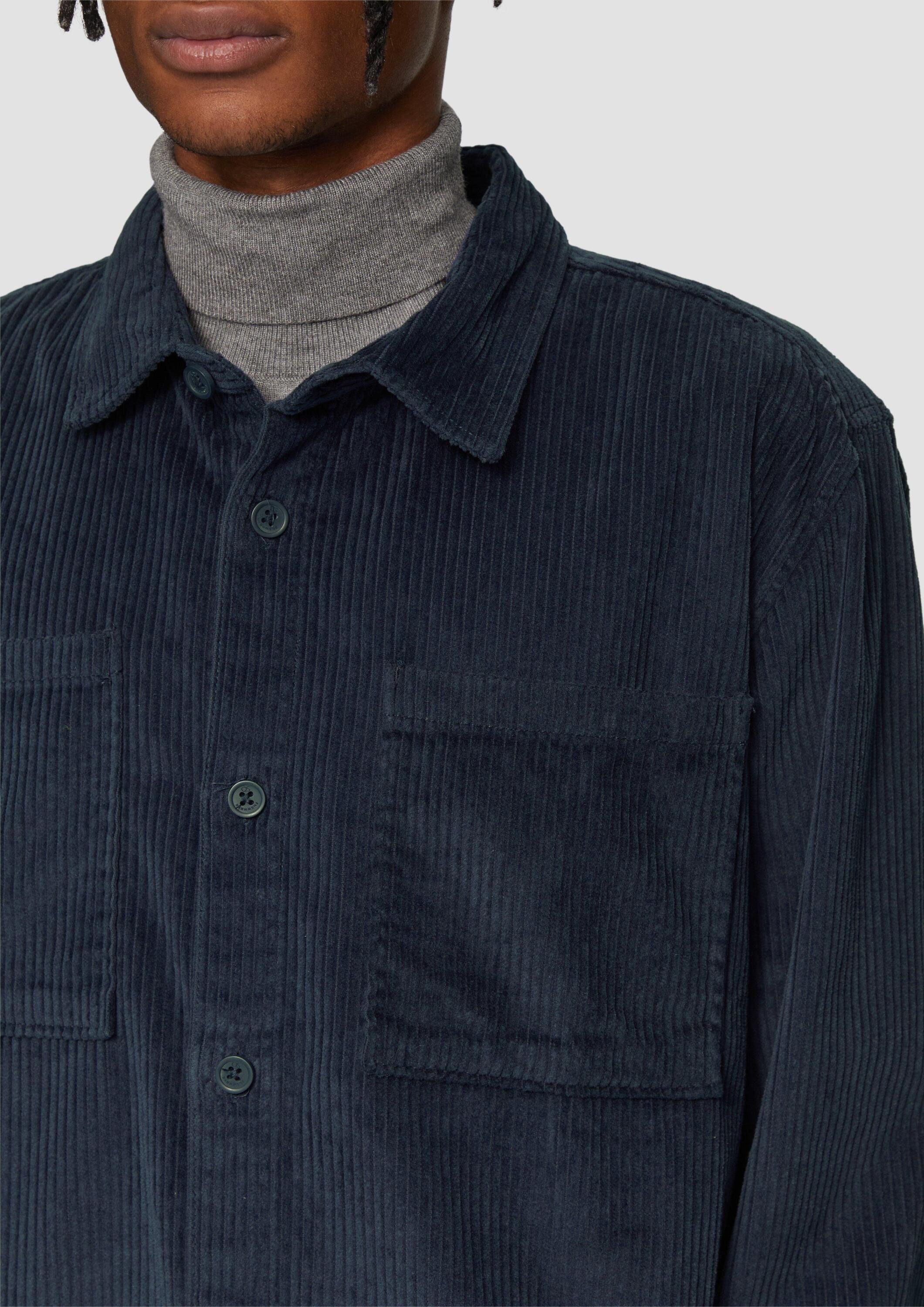 QS Hemdjacke Hemd Overshirt aus Breitcord