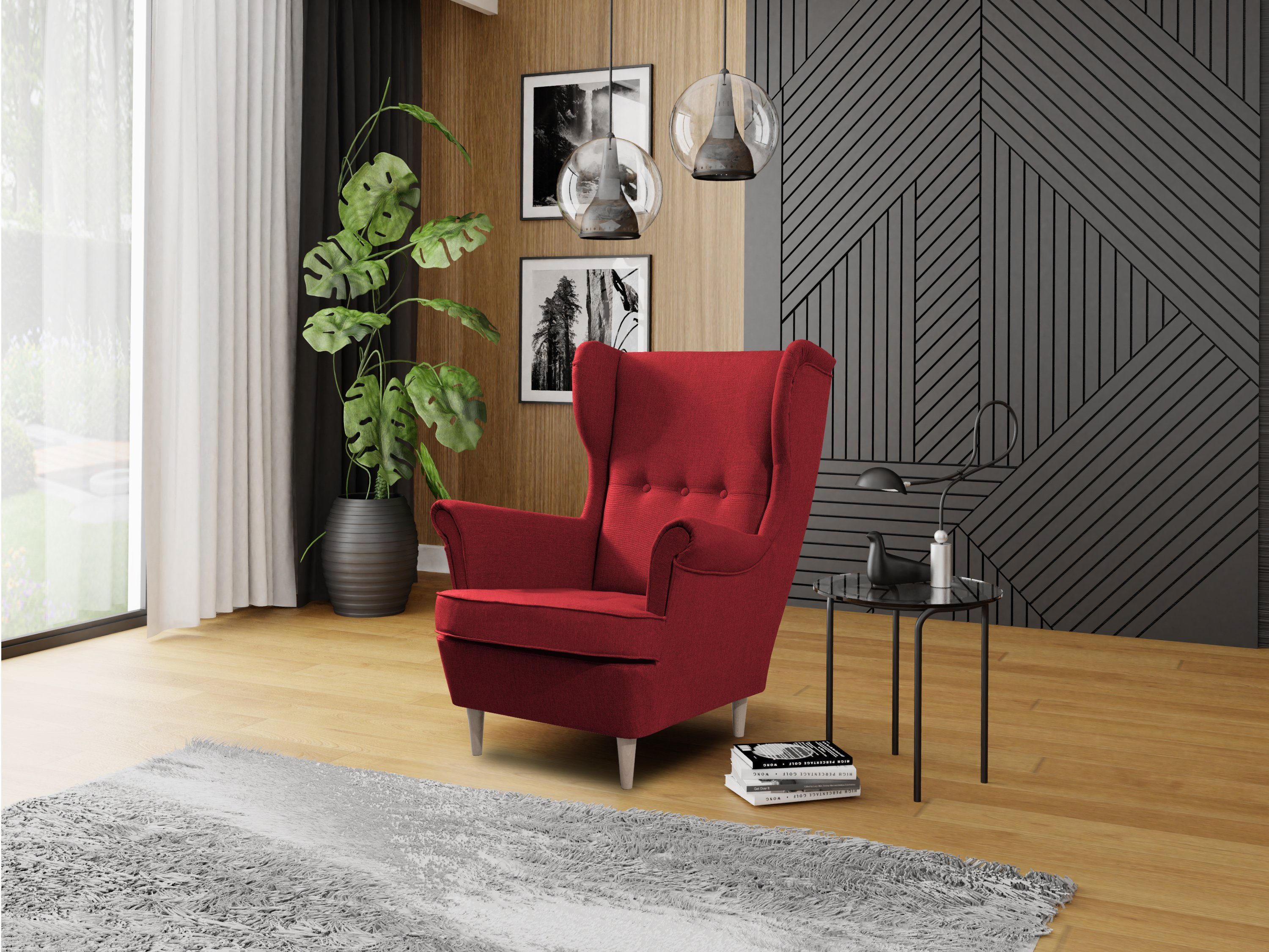 Unique Home Ohrensessel Sessel GM-RUF, Ohrensessel, Farbe wählbar Inari 60
