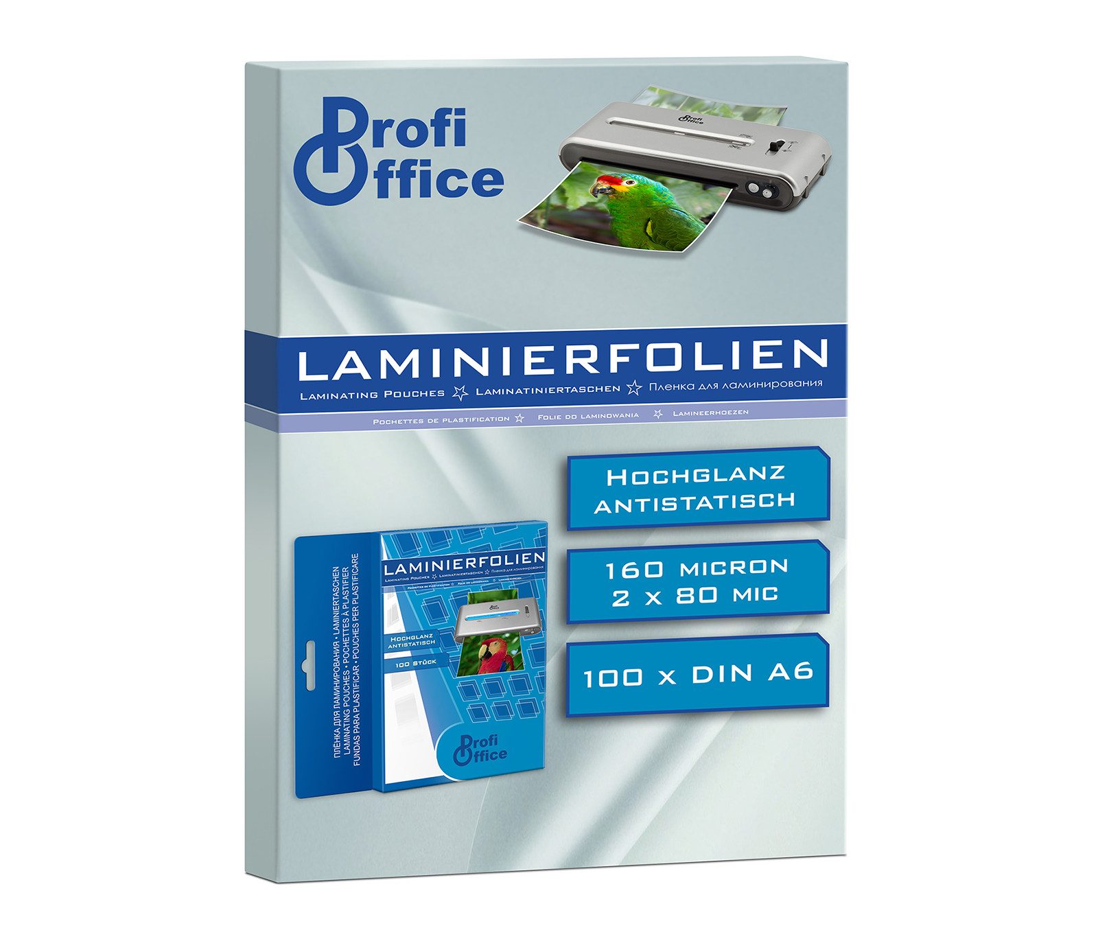 ProfiOffice Schutzfolie 100 ProfiOffice Laminierfolien, A6, 80 mic