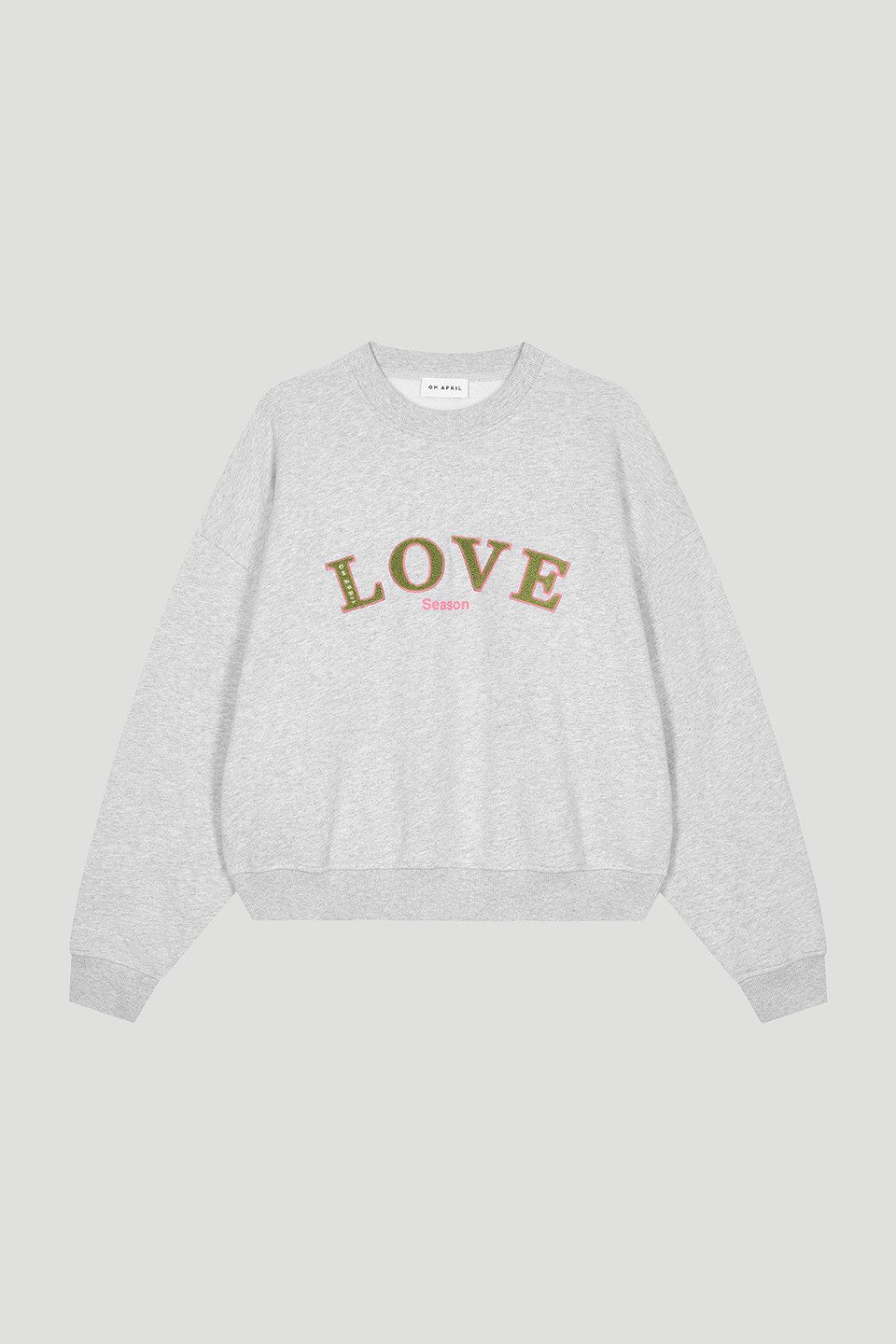 OH APRIL Sweatshirt Regular Sweater Love Grey Melange