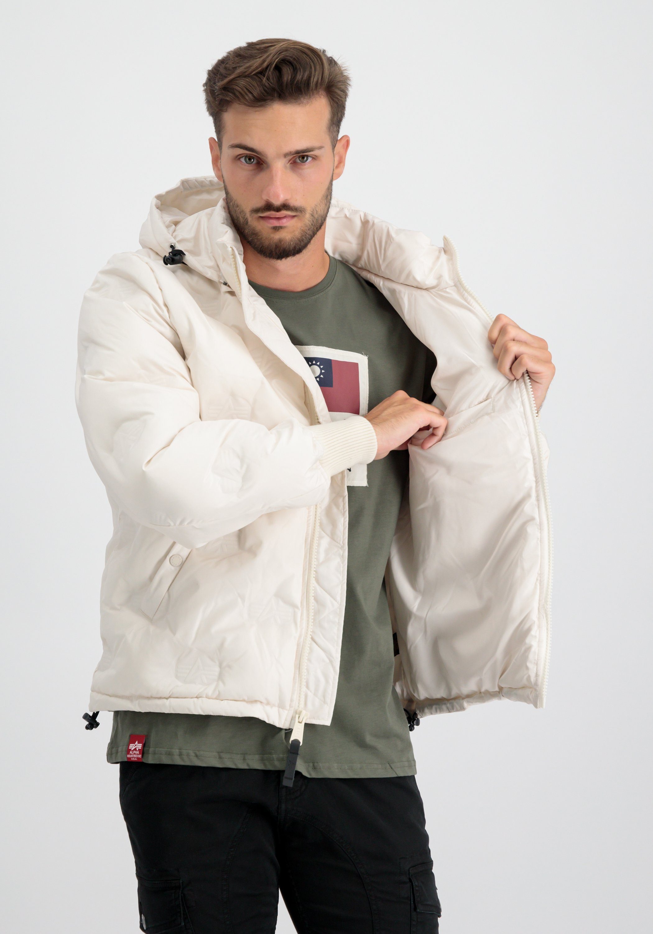 Alpha Industries Winterjacke Hooded Logo Puffer günstig online kaufen