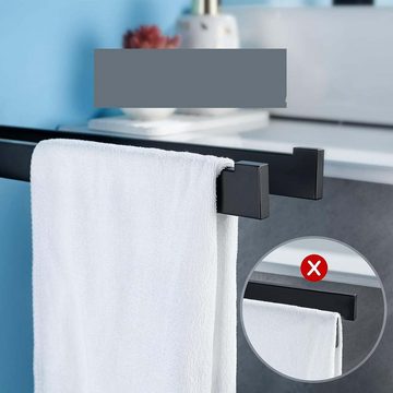 Coonoor Doppelhandtuchhalter Ohne Bohren,Selbstklebende Handtuchhalter für Bad Küche