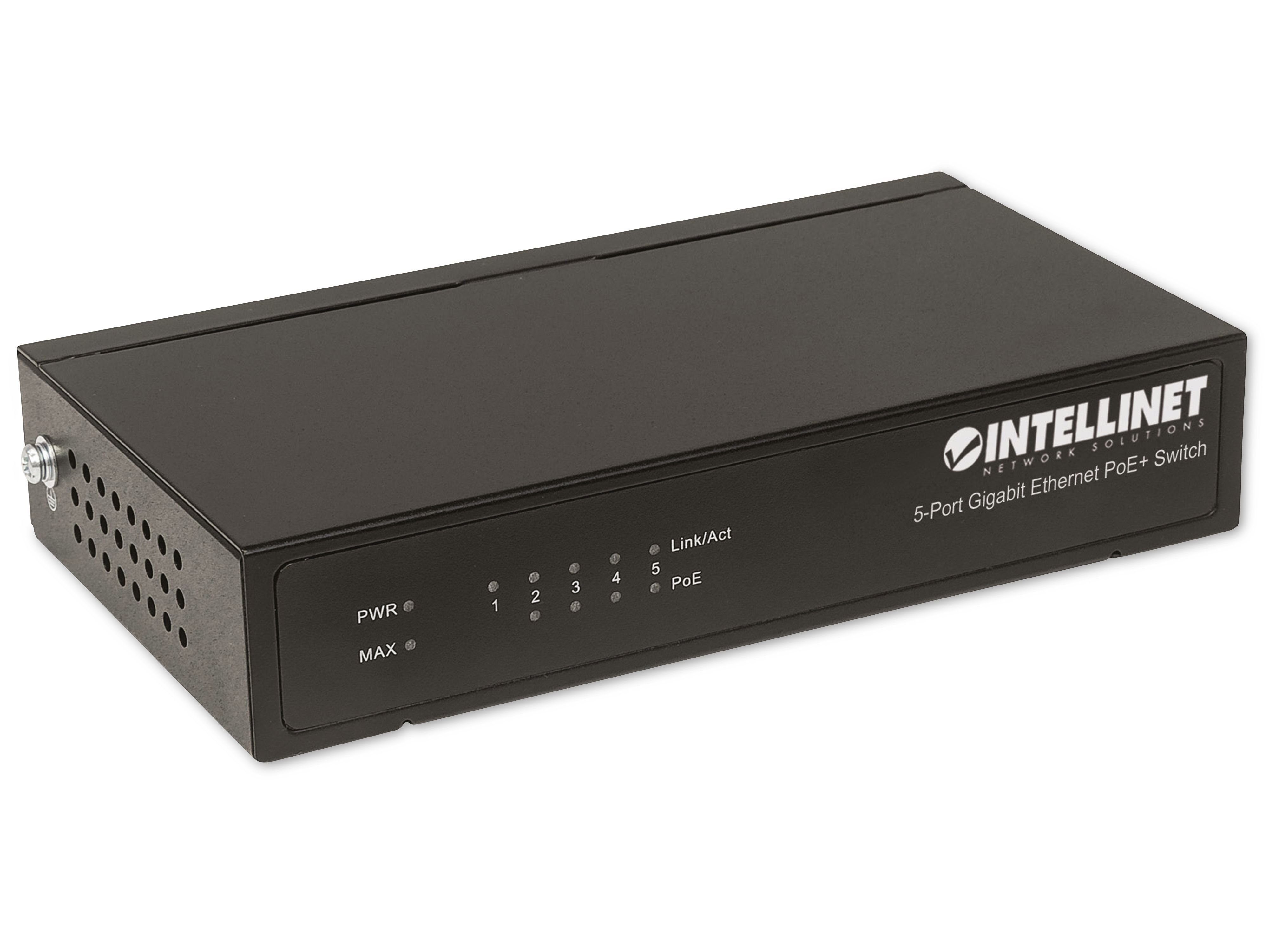 Intellinet INTELLINET PoE+ Switch 561228 Netzwerk-Switch Gigabit 5-Port