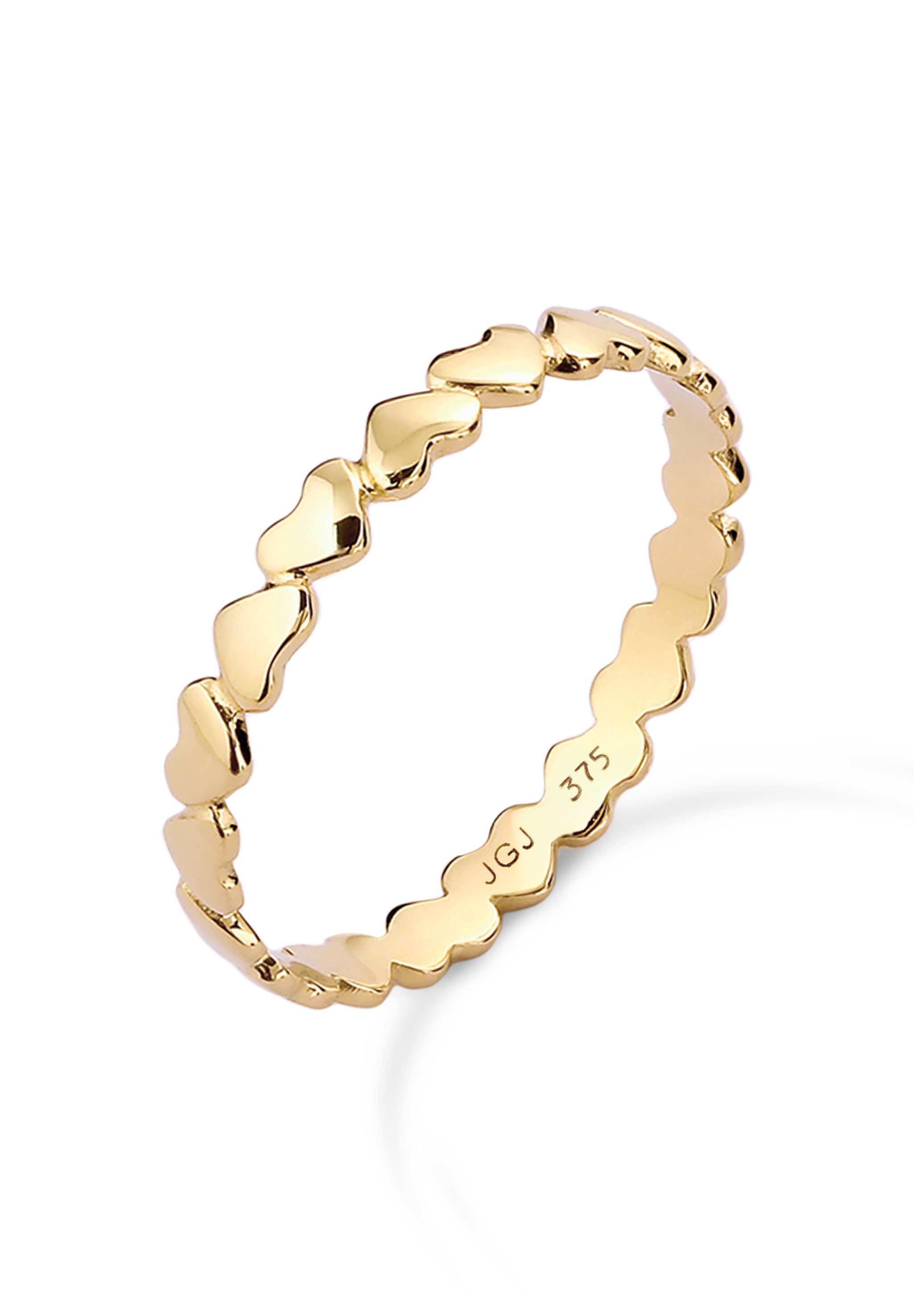 Elli Premium Fingerring Herzen Liebe 375 Gelbgold günstig online kaufen