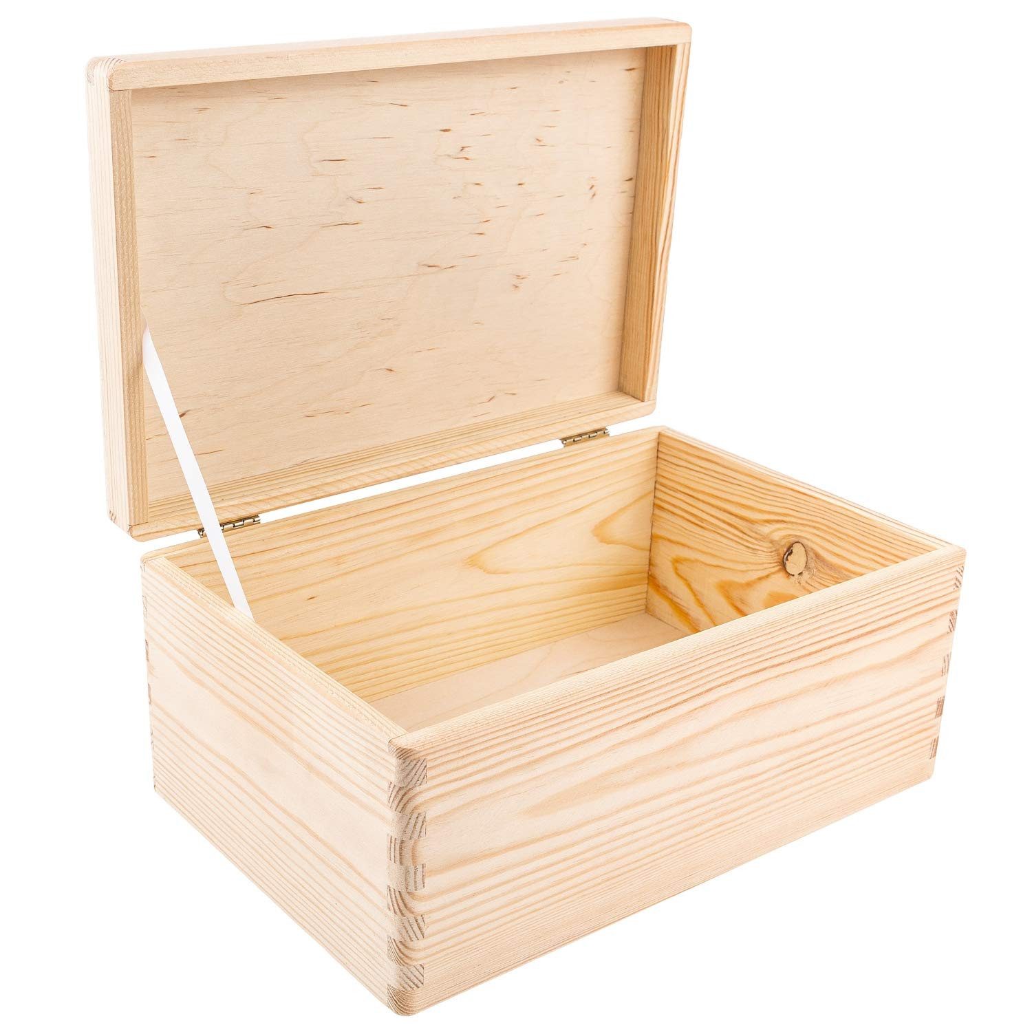 Creative Deco Holzkiste mit Deckel Groß Erinnerungsbox Baby 30 x 20 x 14 cm
