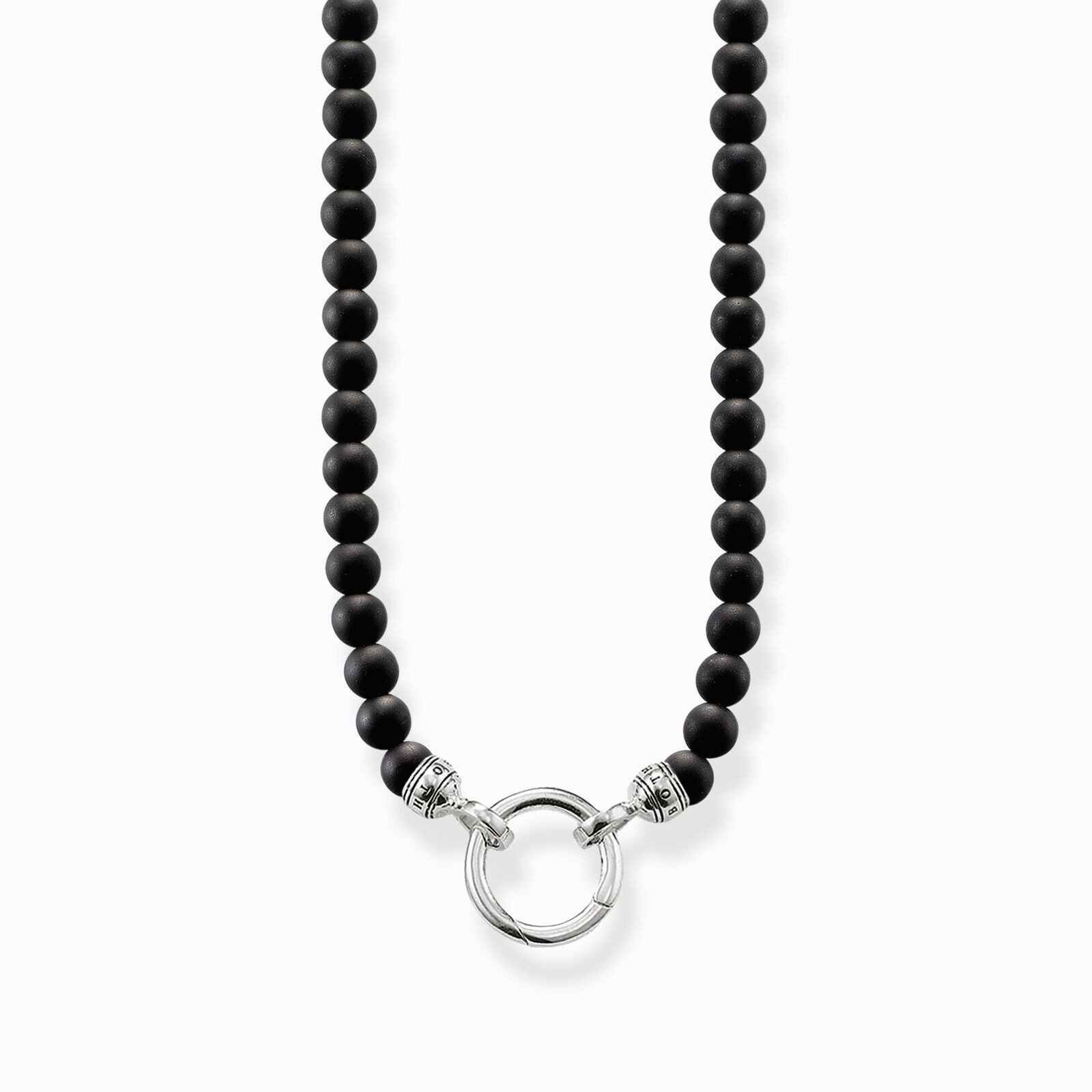THOMAS SABO Kette ohne Anhänger THOMAS SABO Kette Obsidian schwarz mit Ringverschluss, 60 cm