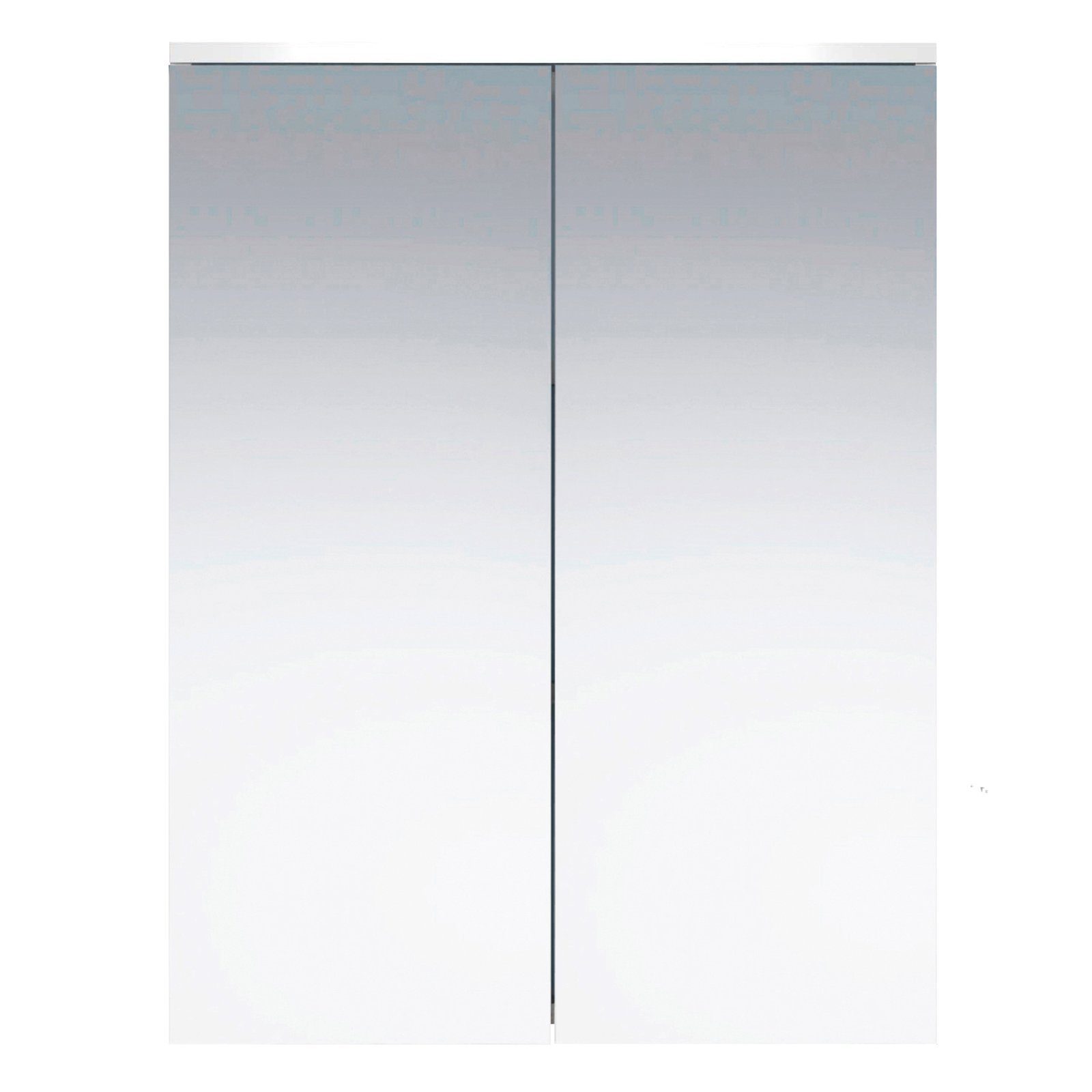 trendteam Spiegelschrank Spiegelschrank Spiegel Badspiegel Schrank Weiß Melamin 60x78x18cm