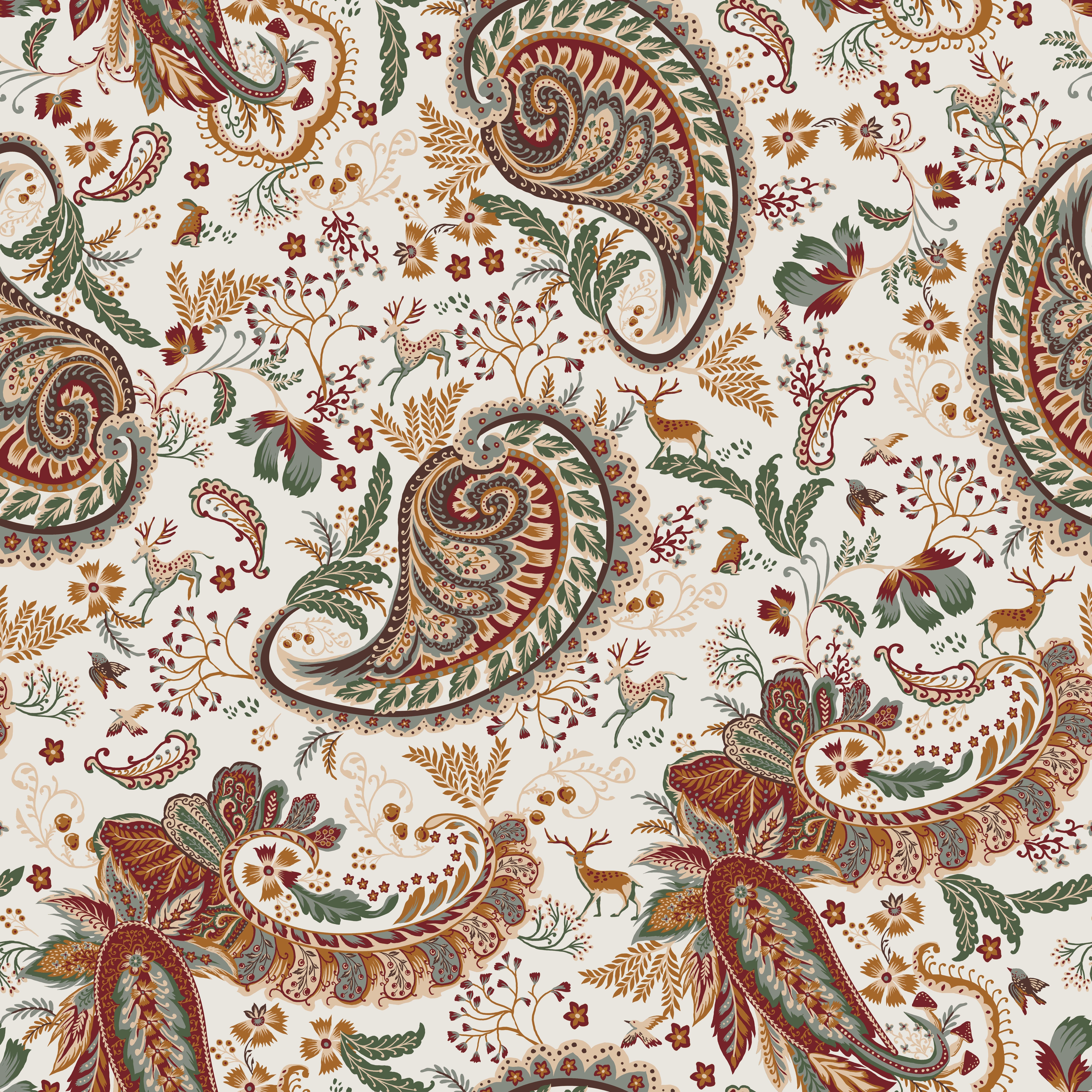 LIVING DREAMS Bettwäsche WOODLAND PAISLEY 100% Baumwolle, Renforcé, Renforcé, 2 teilig, italienischer Flair elegante Paisleys zeitlose Farben