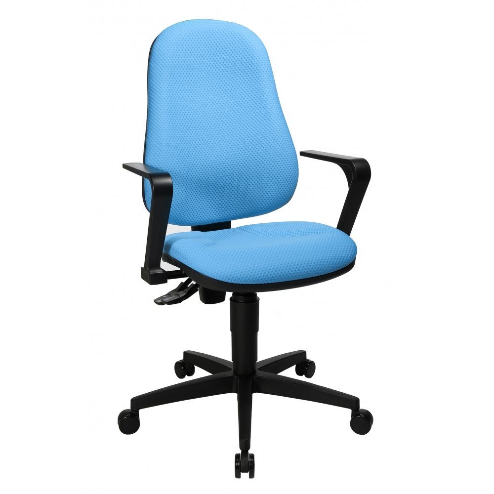 TOPSTAR Drehstuhl Hochwertiger Drehstuhl blau Bürostuhl mit Armlehnen ergonomische Form Made in Germany