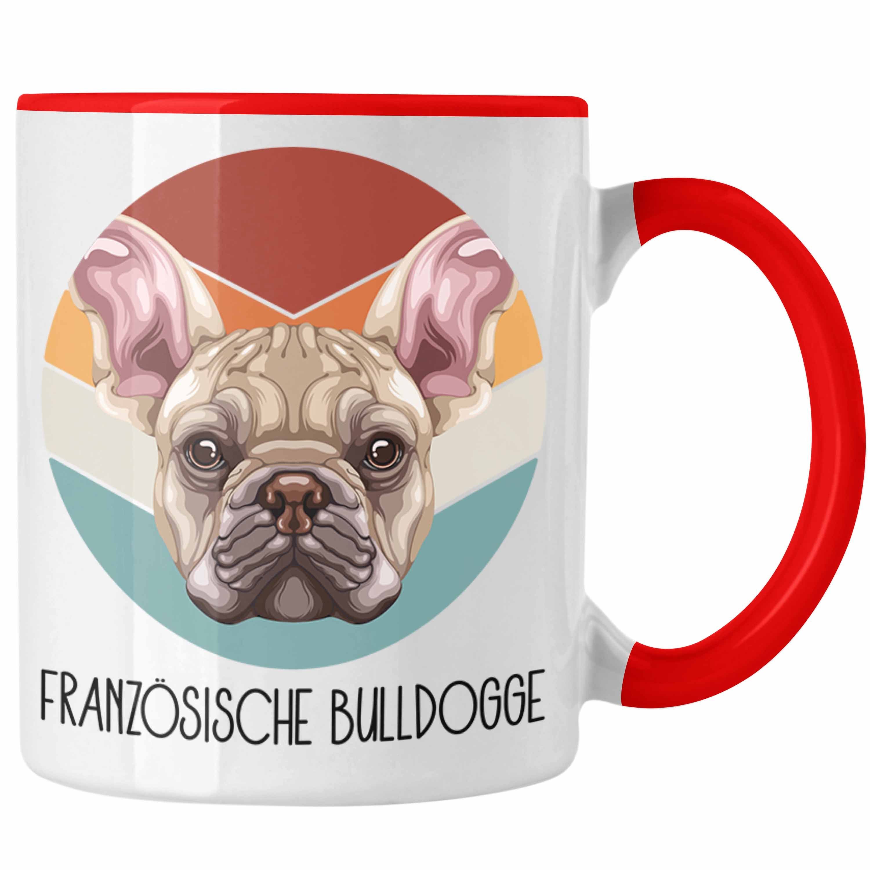 Geschen Lustiger Besitzer Französische Spruch Rot Trendation Tasse Tasse Geschenk Bulldogge