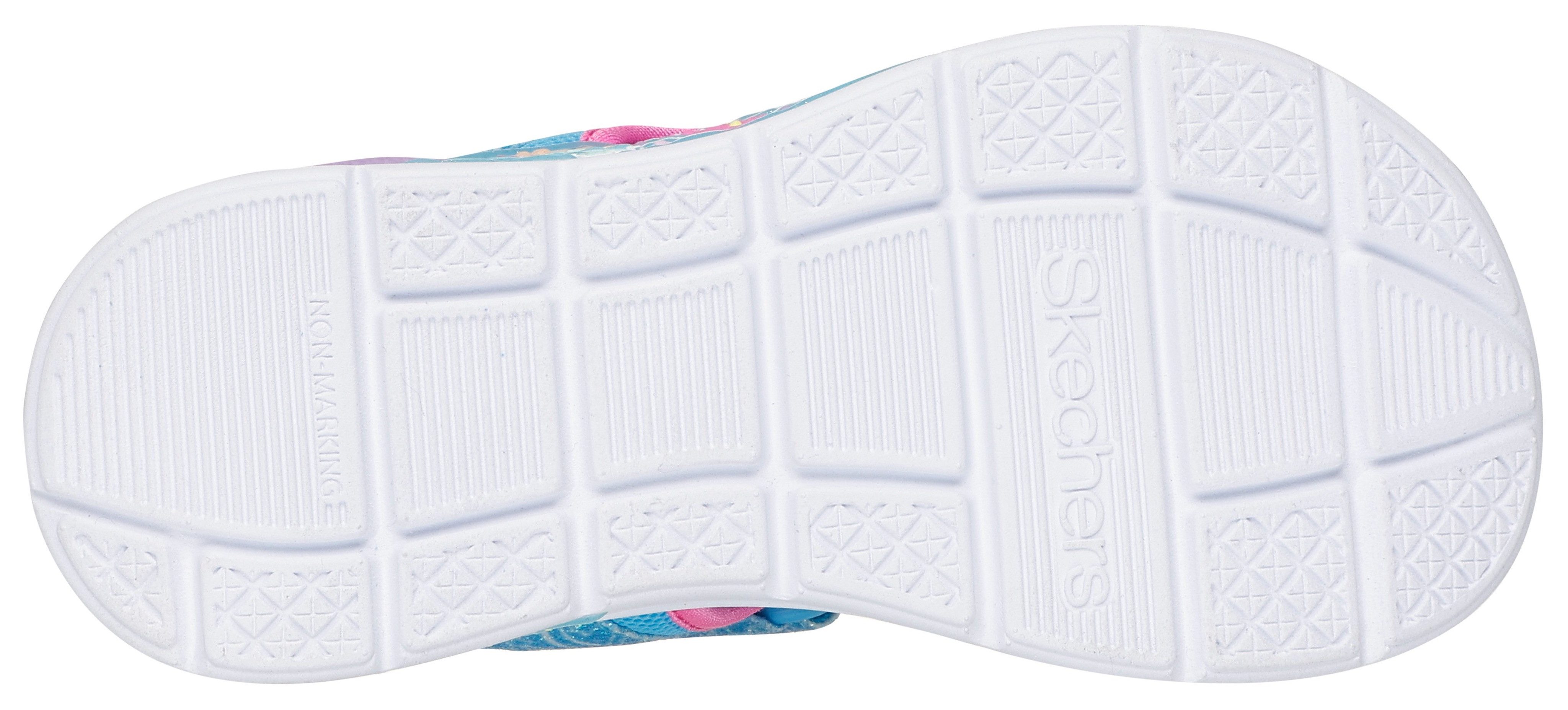 Skechers MERMAID DREAMS SANDAL Sandale Blink,-Klettschuh, Meerjungfraudesign, Größenschablone zum Download