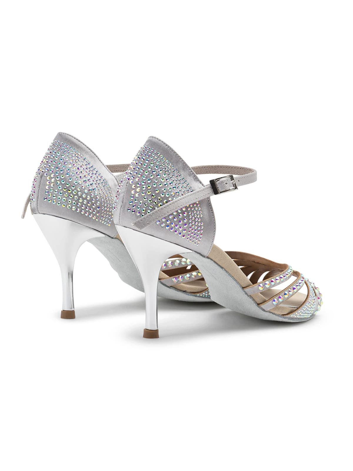 Dancing Queens Sparkle Shine Satin High-Heel-Sandalette Satin Heels, Salsa Bachata Standardtanz Discofox