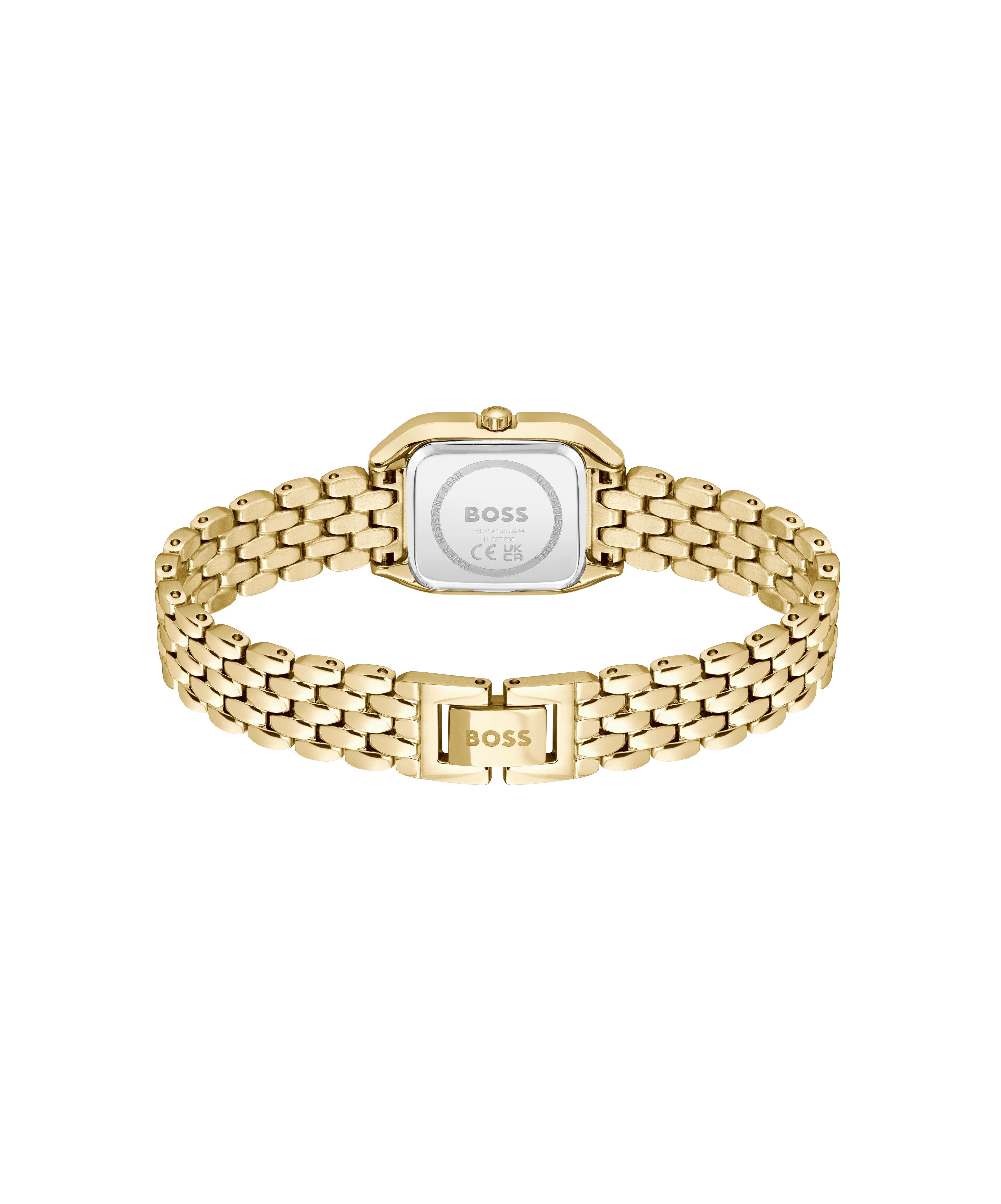 BOSS Quarzuhr MAE PETITE 1502823, Armbanduhr, Damenuhr, Edelstahlarmband, analog