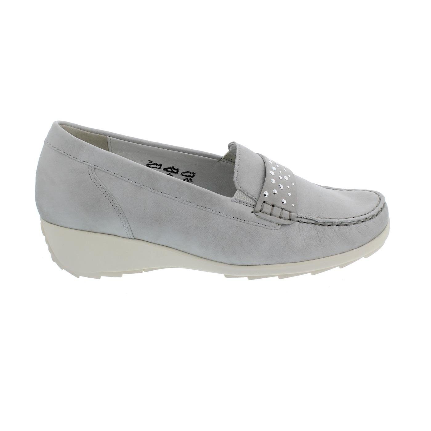 Waldläufer Hanin Mokassin, Bronx Nubuk, lightgrey cement (hellgrau), W Slipper