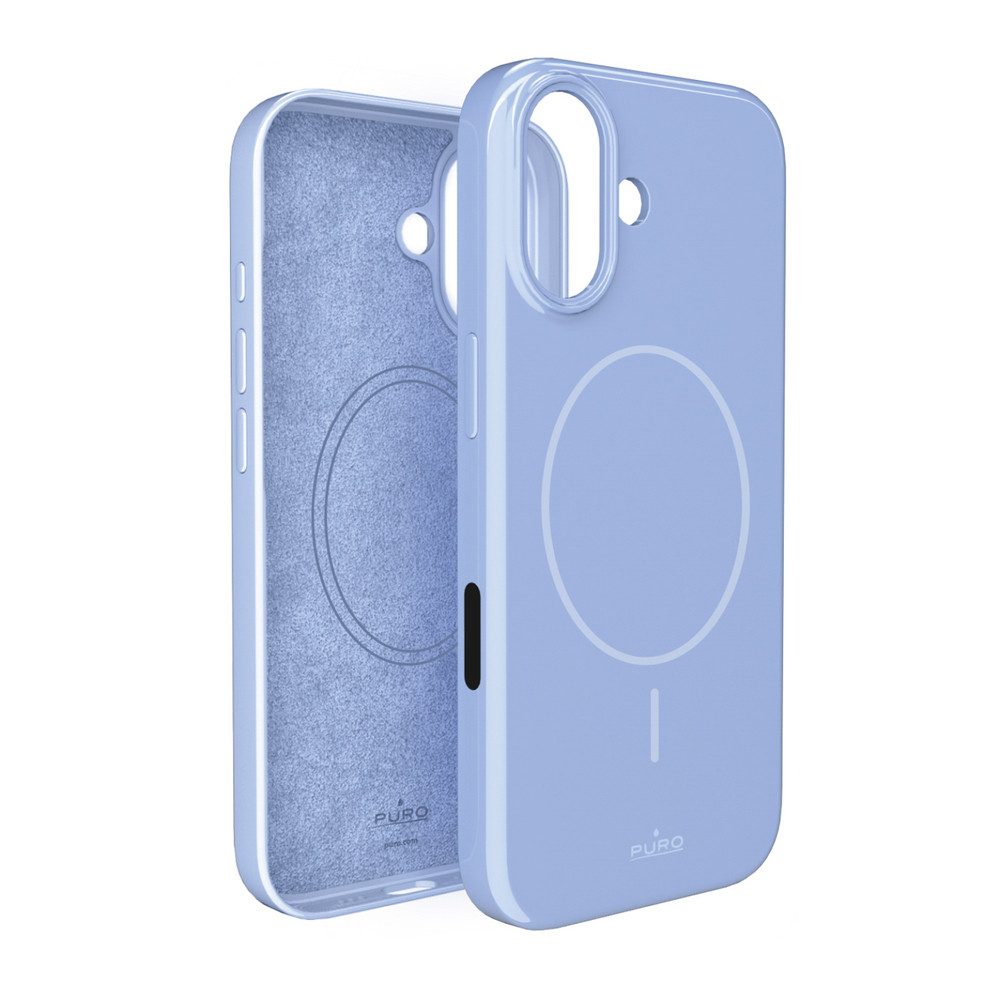 Puro Handyhülle Schutzschale Magnethülle Handycover, MagSafe, Polycarbonat, Mikrofaserfutter