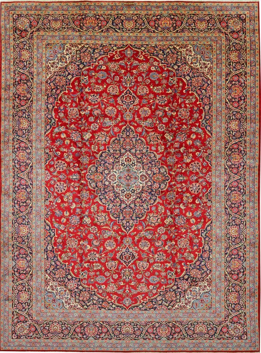 Orientteppich Keshan 326x439 Handgeknüpfter Orientteppich / Perserteppich, Nain Trading, rechteckig, Höhe: 12 mm