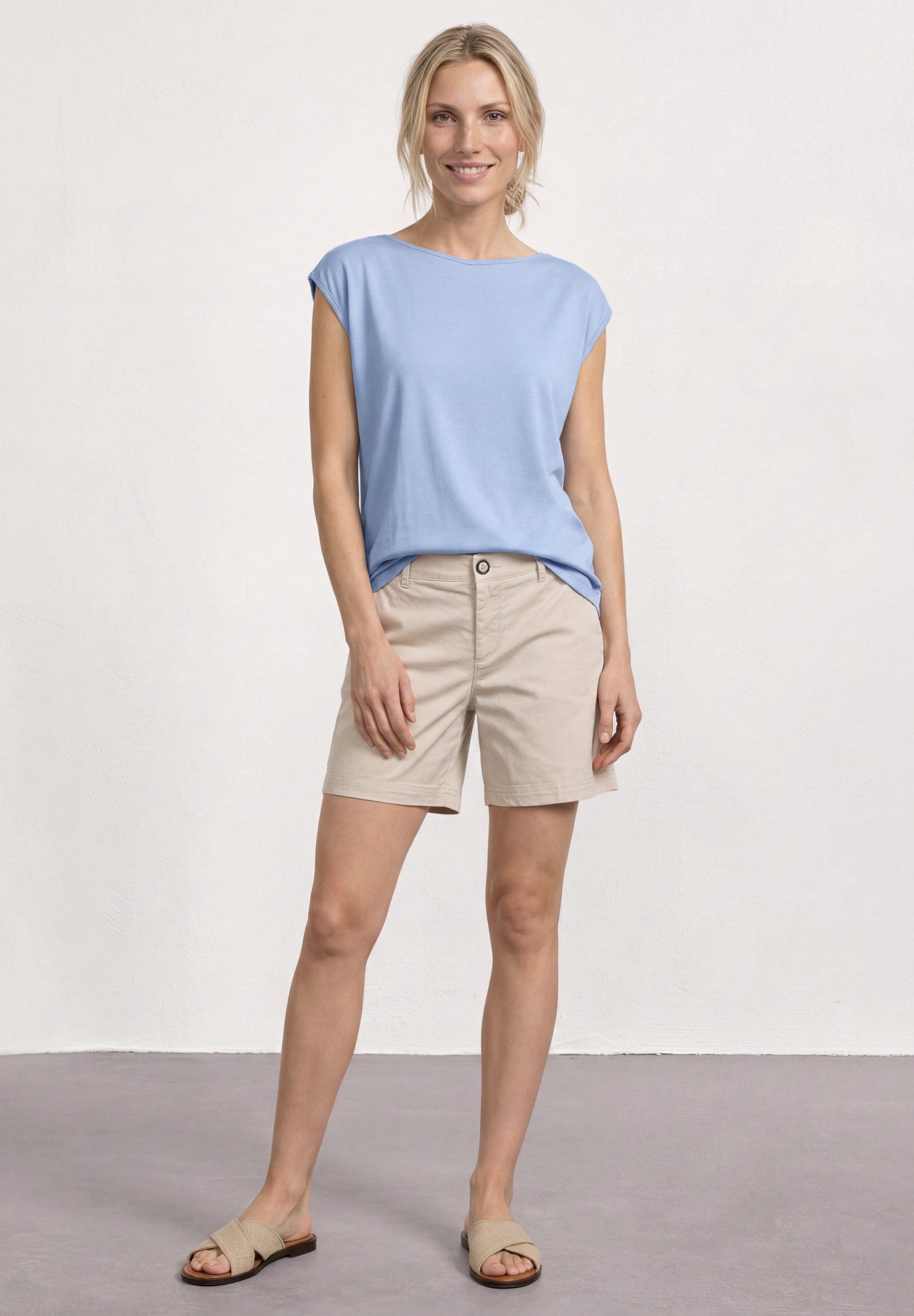 STREET ONE T-Shirt mit U-Boot-Ausschnitt