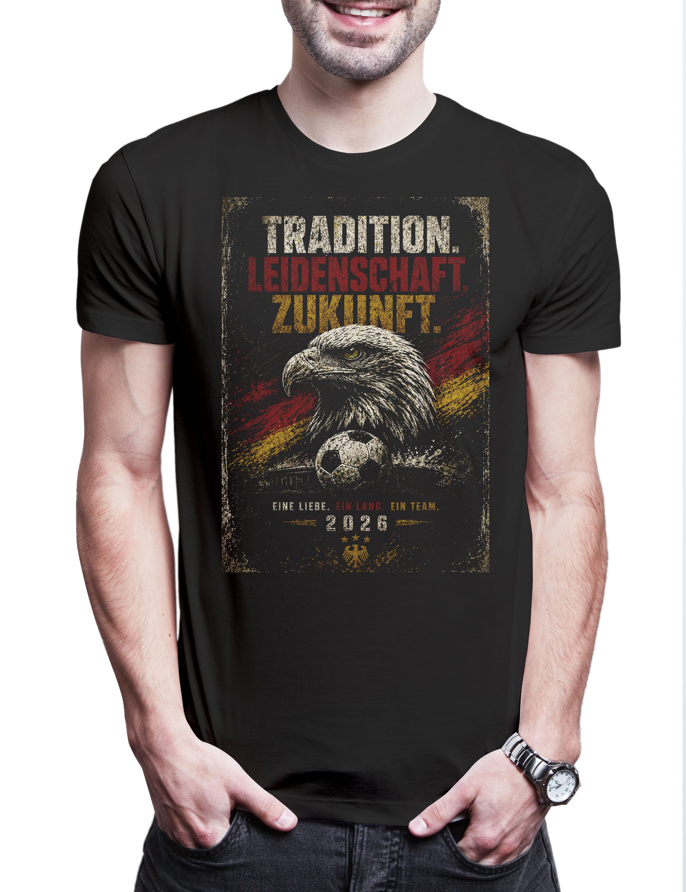 Print-Shirt Tradition Deutschland Herren T-Shirt Nationalmannschaft Germany