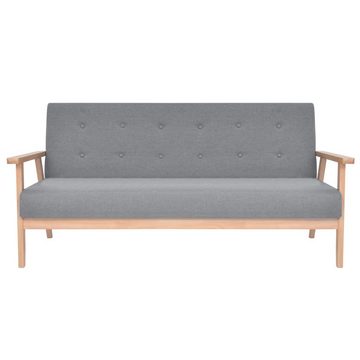 furnicato 3-Sitzer 3-Sitzer-Sofa Stoff Hellgrau