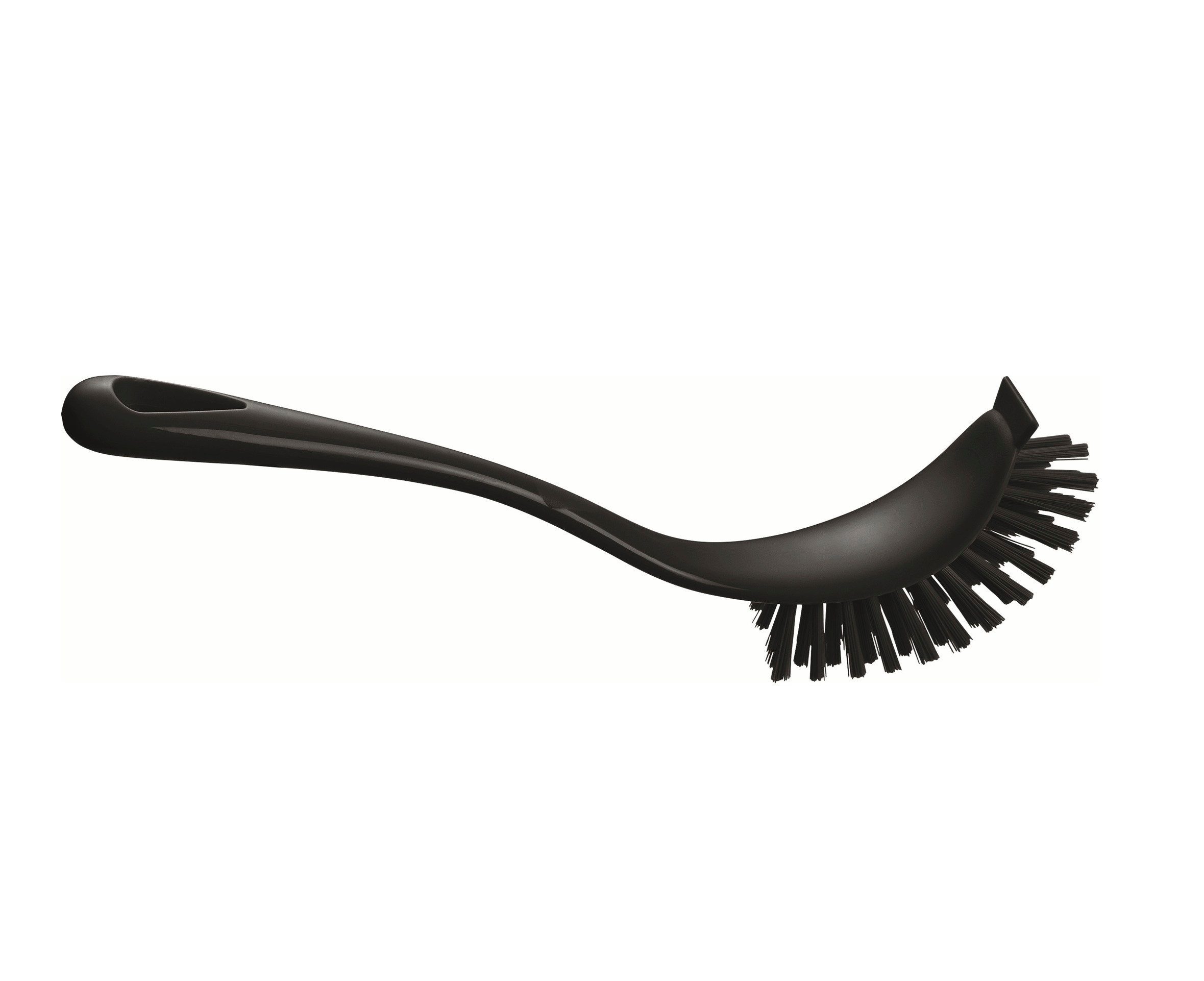 haug bürsten Reinigungsbürste Rondo Spülbürste in ovaler Form - aus Nylon - schwarz - mit Kratzer, gegen hartnäckigen Schmutz - für Geschirr geeignet - Made in Germany