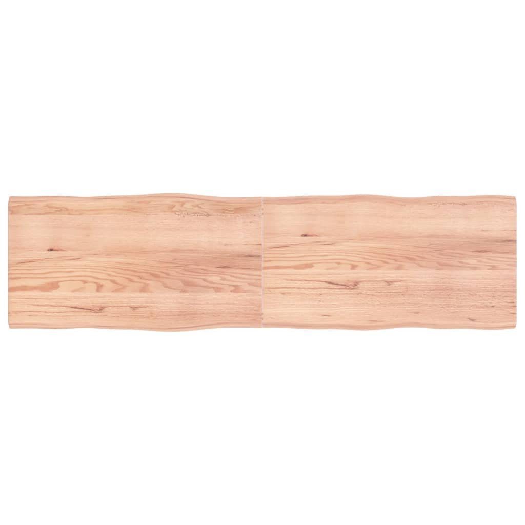 furnicato Tischplatte 220x60x(2-4) cm Massivholz Behandelt Baumkante (1 St)