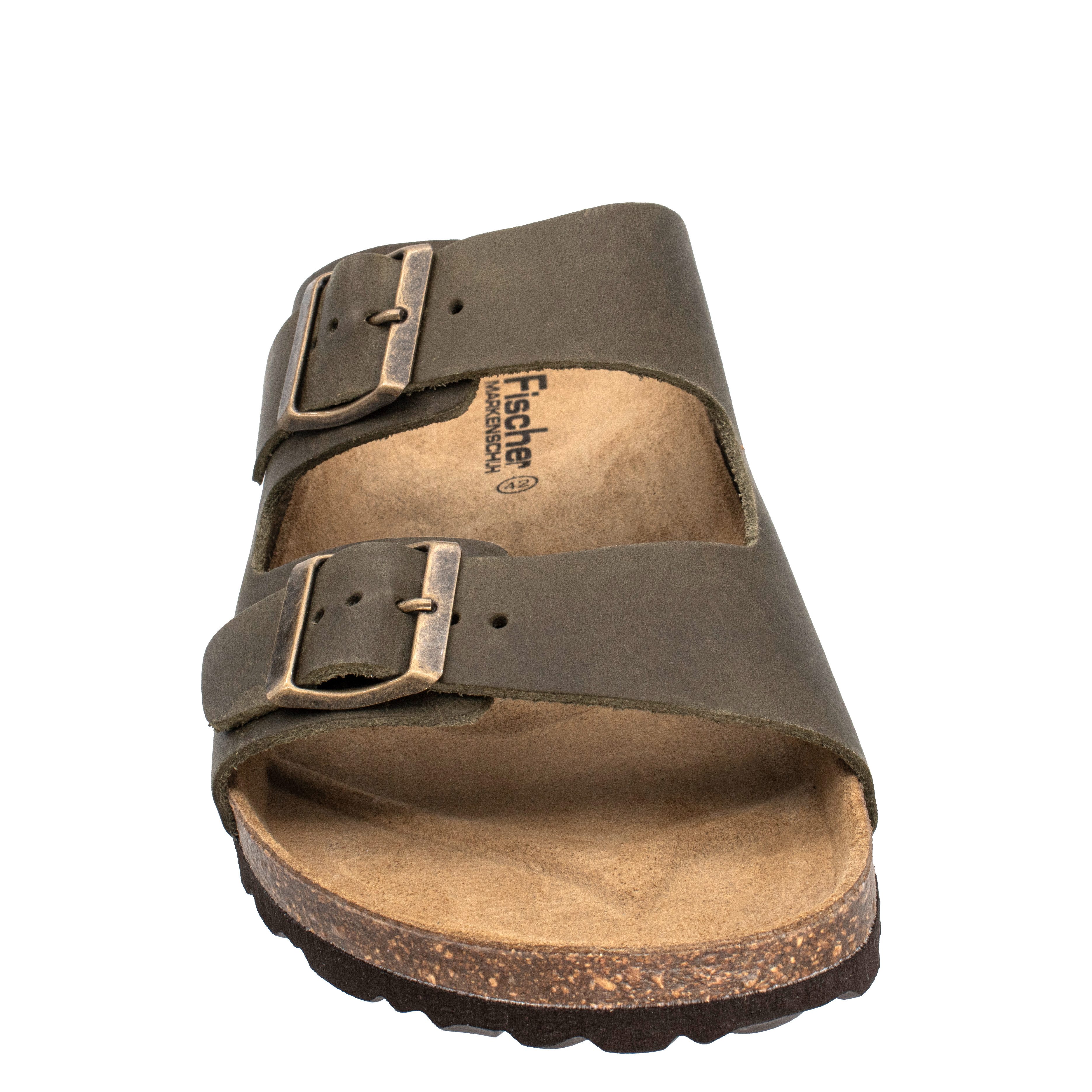 Fischer-Markenschuh Adrian Pantolette aus Nappaleder, Lederfutter, ergonomisch geformtes Fußbett