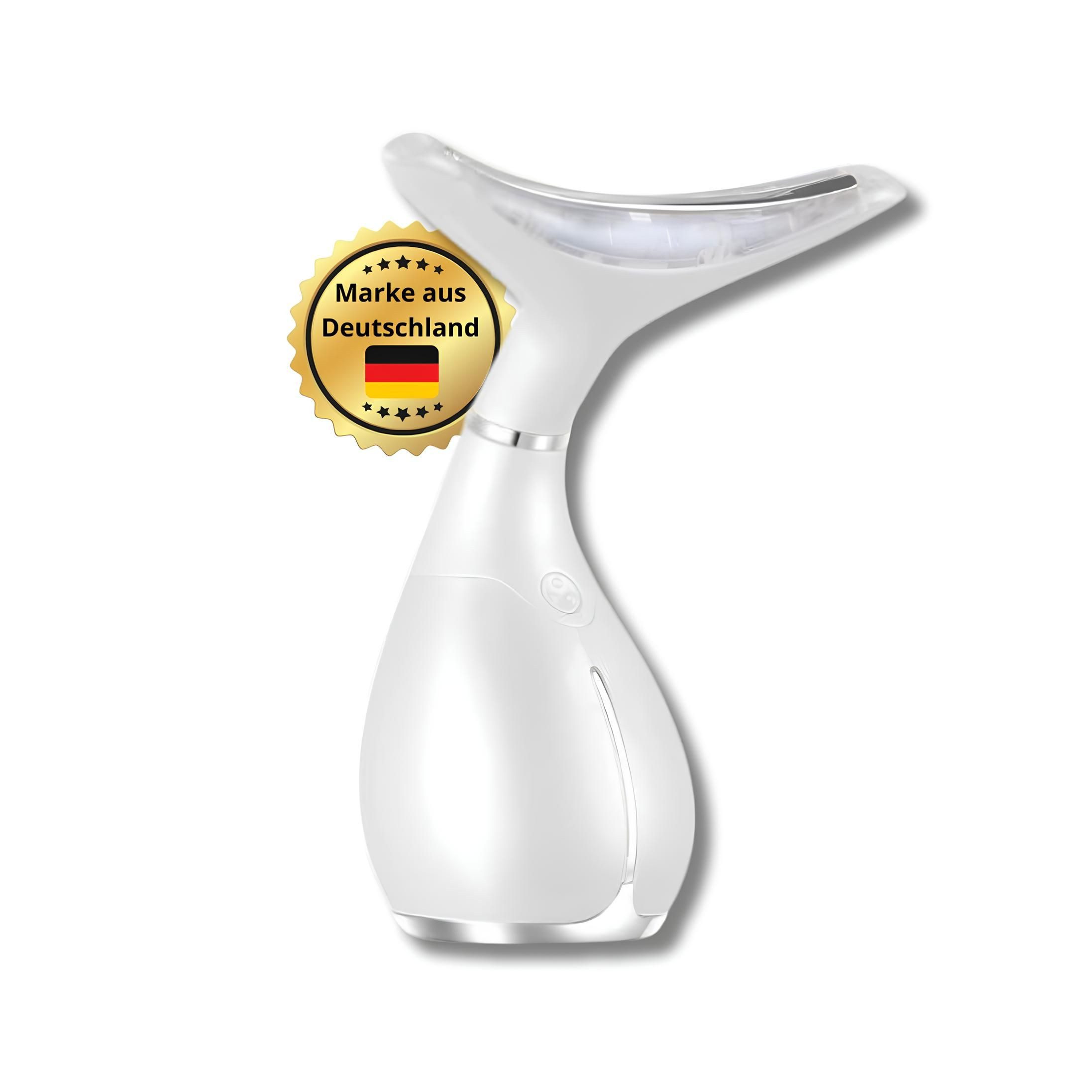 BeautiQ Gesichtsmassagegerät [Neuheit] Beautygerät faltenfrei, Gesicht/Hals, Anti-Aging Wunder, LED-Therapie, Vibrations-, Wärme- & Kältefunktion für strahlende Haut